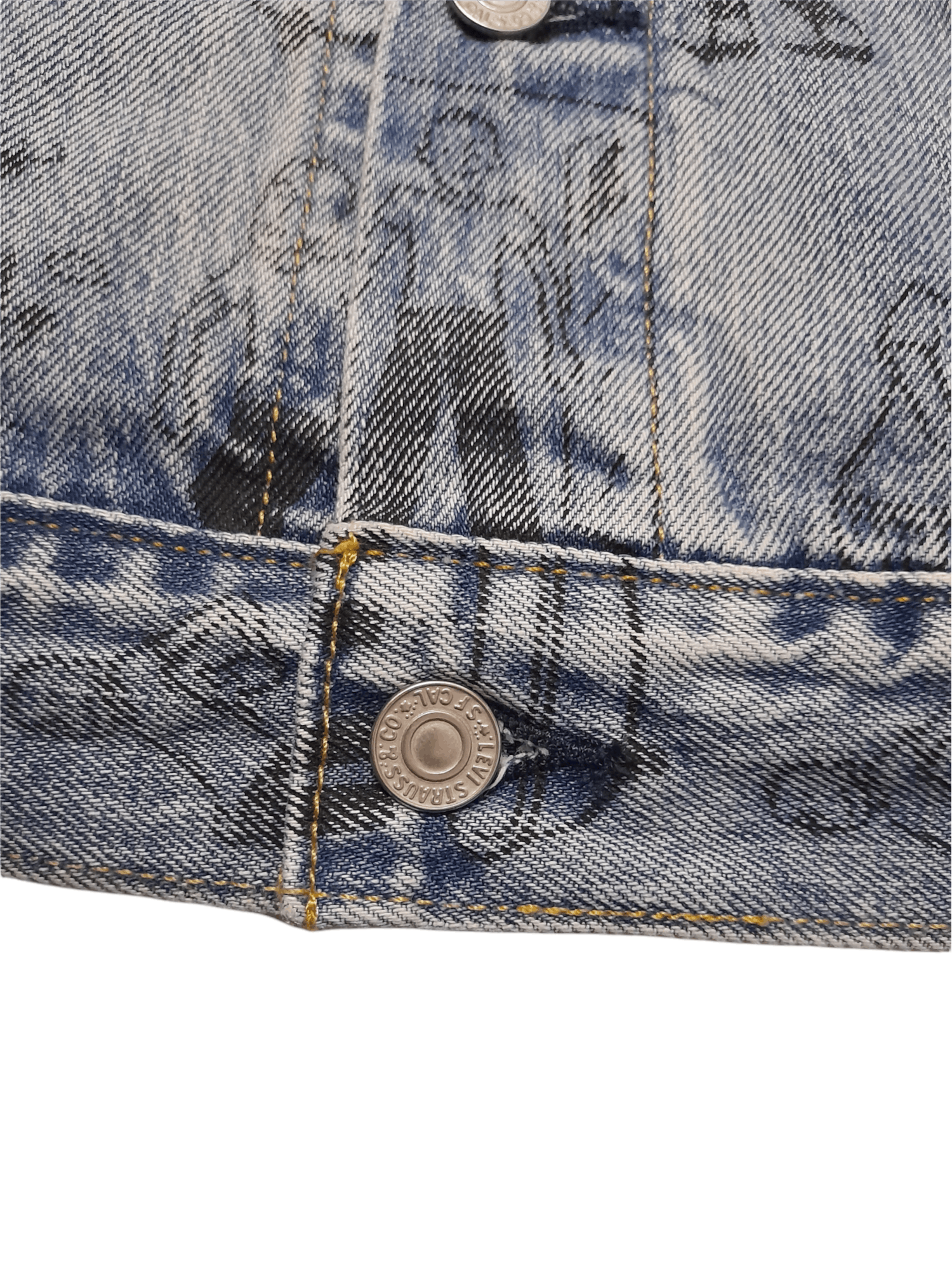 Levi's Levis R Distressed Trucker Denim (D772) Size US S / EU 44-46 / 1 - 5 Thumbnail