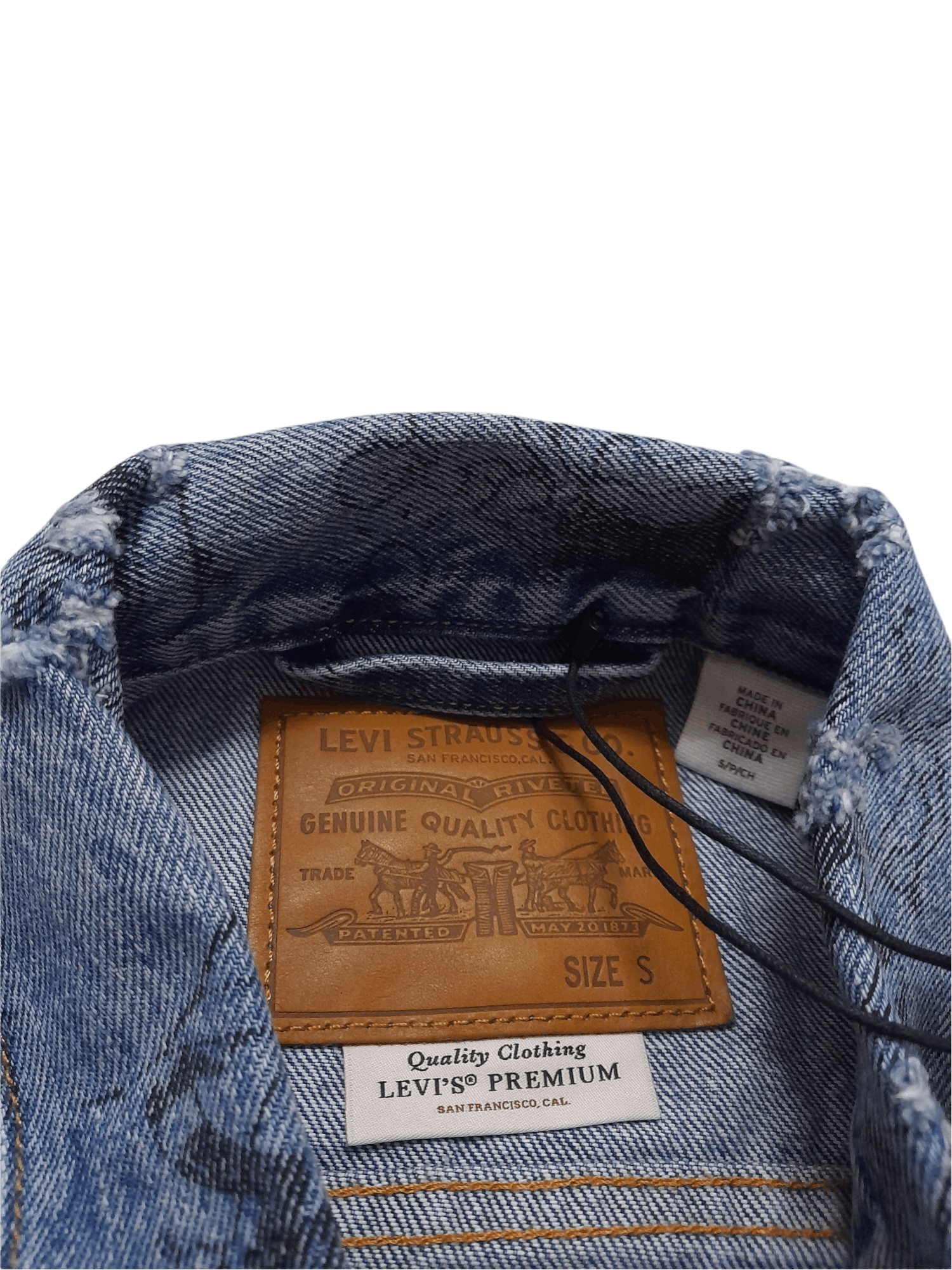 Levi's Levis R Distressed Trucker Denim (D772) Size US S / EU 44-46 / 1 - 6 Thumbnail