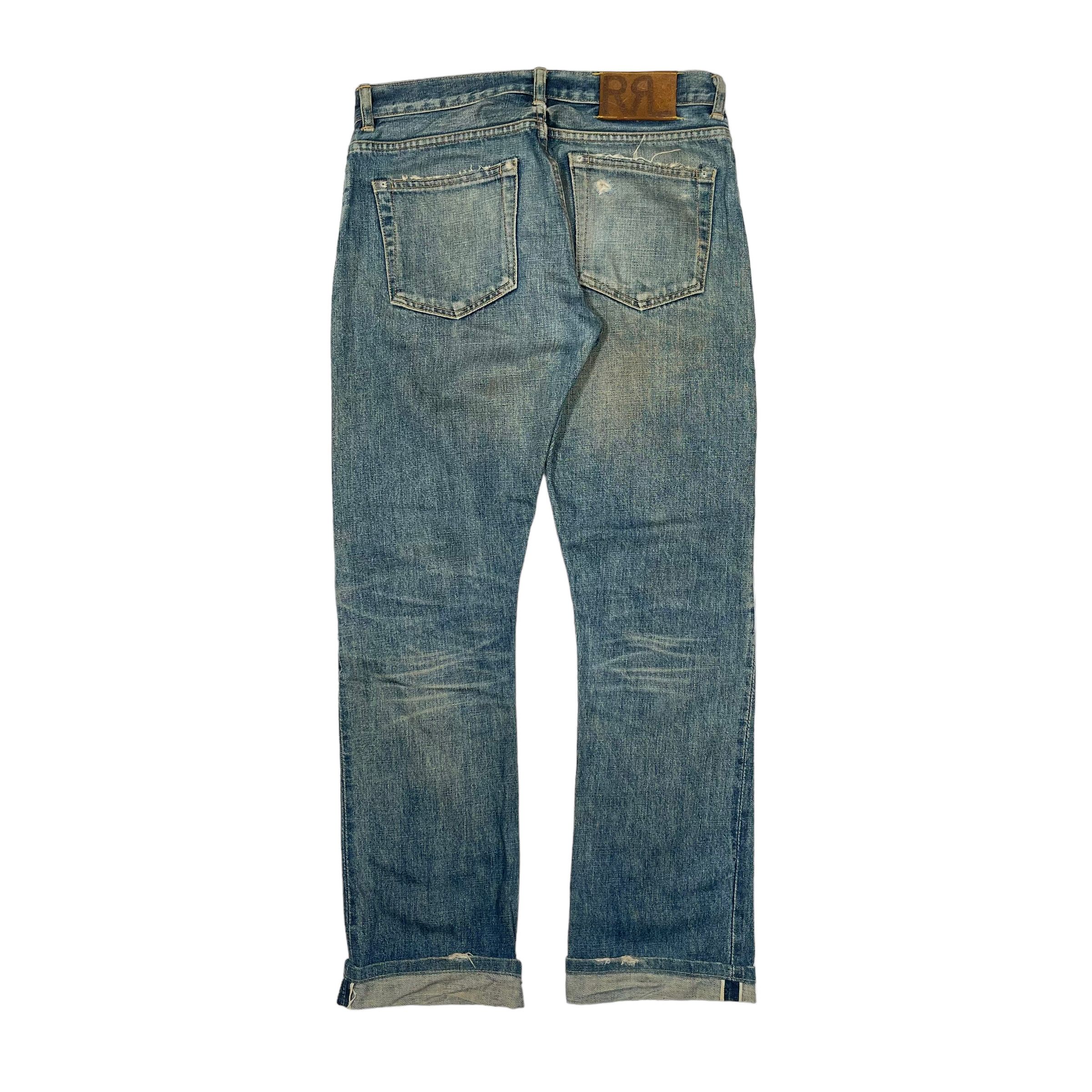 Polo Ralph Lauren × RRL Ralph Lauren × Ralph Lauren RRL Selvedge Redline Washed Vintage 1980 Denim Jeans Size US 30 / EU 46 - 2 Thumbnail