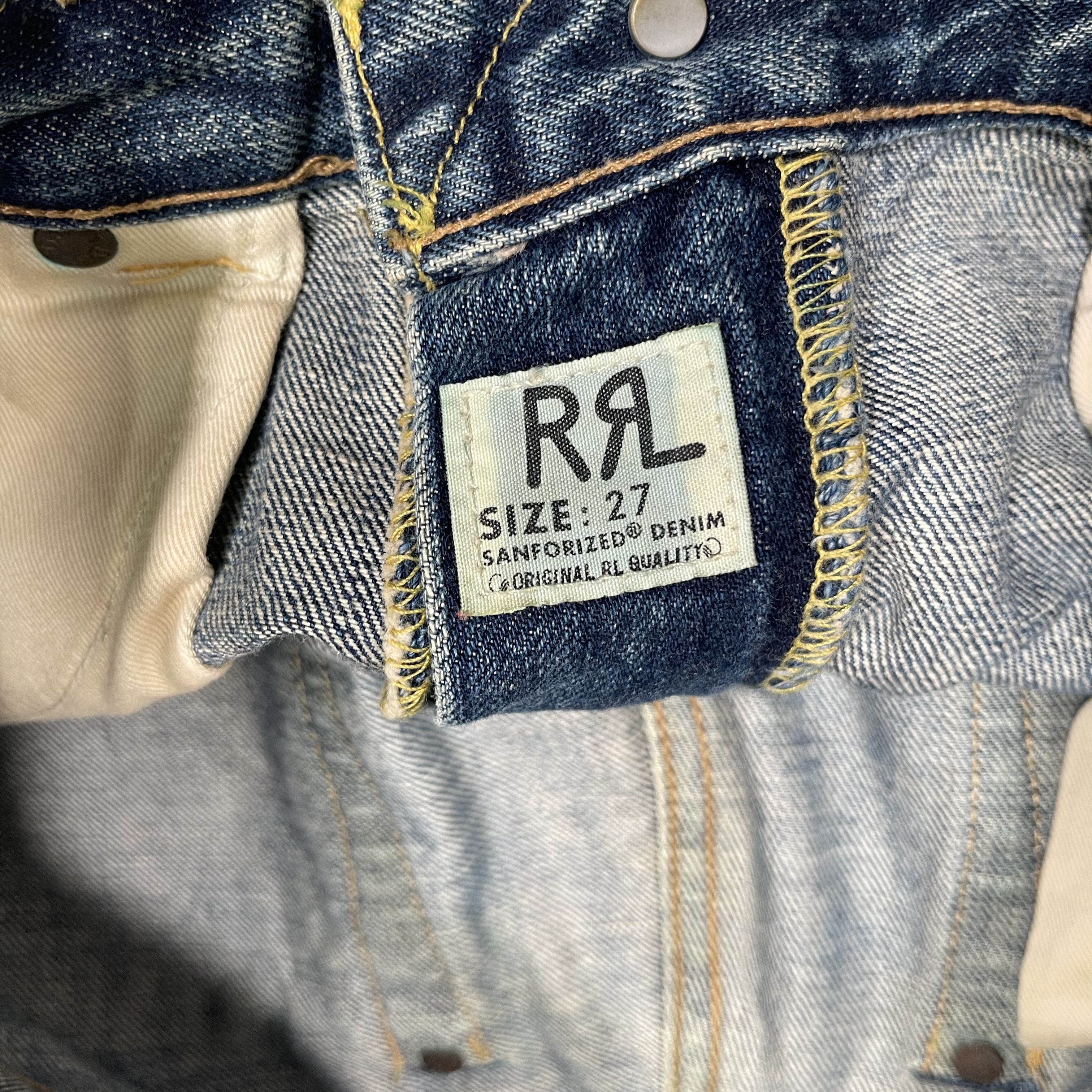 Polo Ralph Lauren × RRL Ralph Lauren × Ralph Lauren RRL Selvedge Redline Washed Vintage 1980 Denim Jeans Size US 30 / EU 46 - 11 Thumbnail