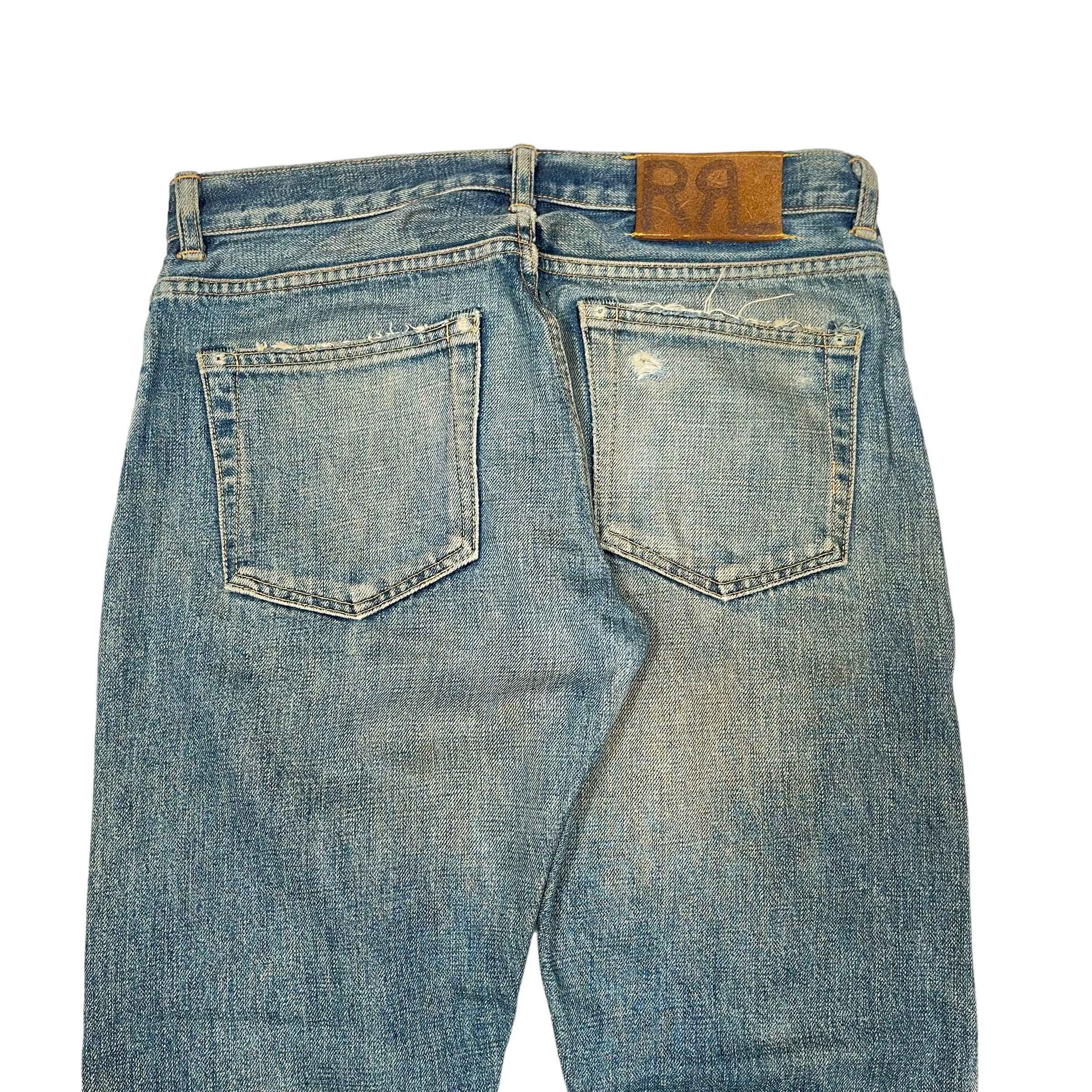 Polo Ralph Lauren × RRL Ralph Lauren × Ralph Lauren RRL Selvedge Redline Washed Vintage 1980 Denim Jeans Size US 30 / EU 46 - 6 Thumbnail