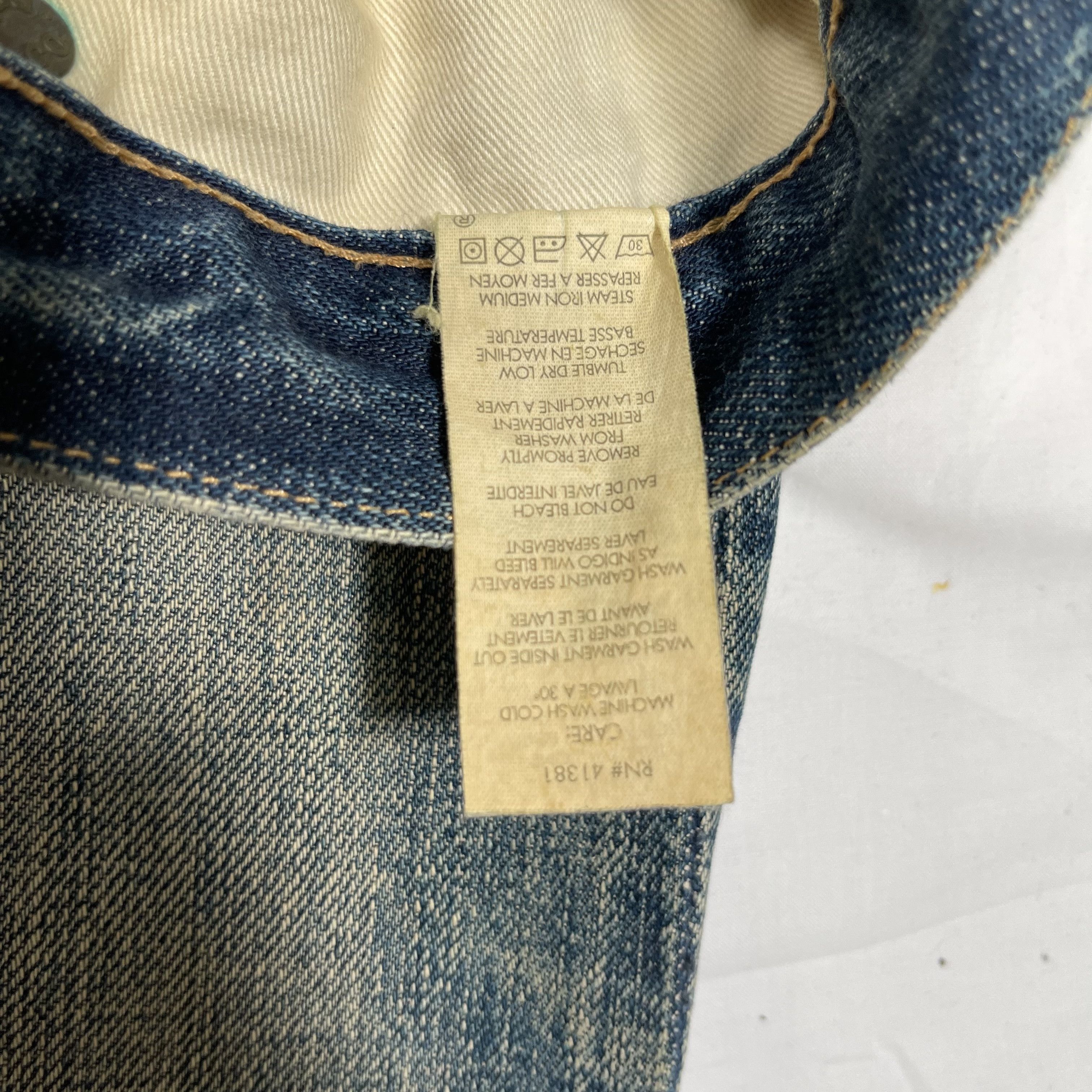 Polo Ralph Lauren × RRL Ralph Lauren × Ralph Lauren RRL Selvedge Redline Washed Vintage 1980 Denim Jeans Size US 30 / EU 46 - 15 Thumbnail