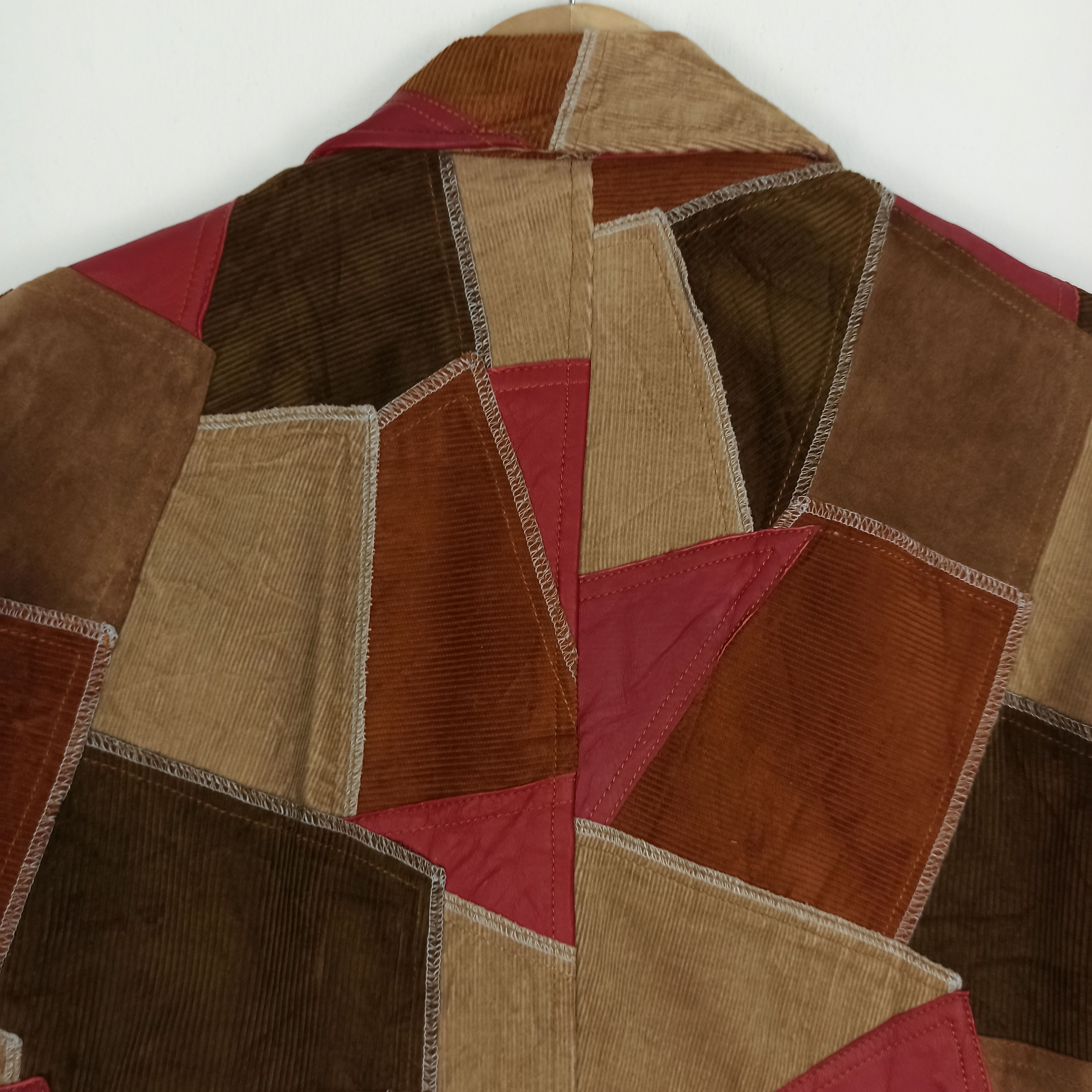 Rare Patrick Cox Wannabe Patchwork Corduroy Leather Jacket