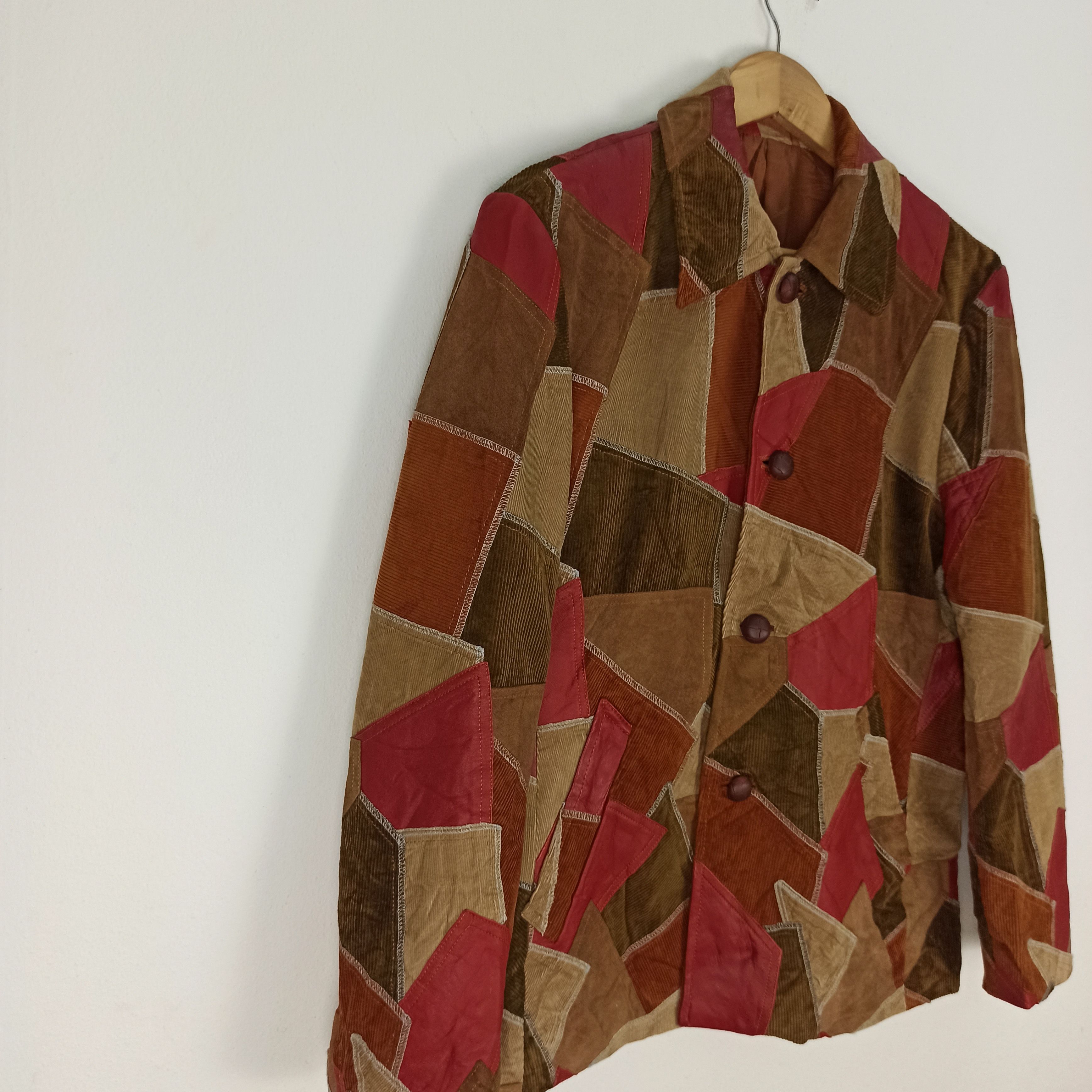 Rare Patrick Cox Wannabe Patchwork Corduroy Leather Jacket