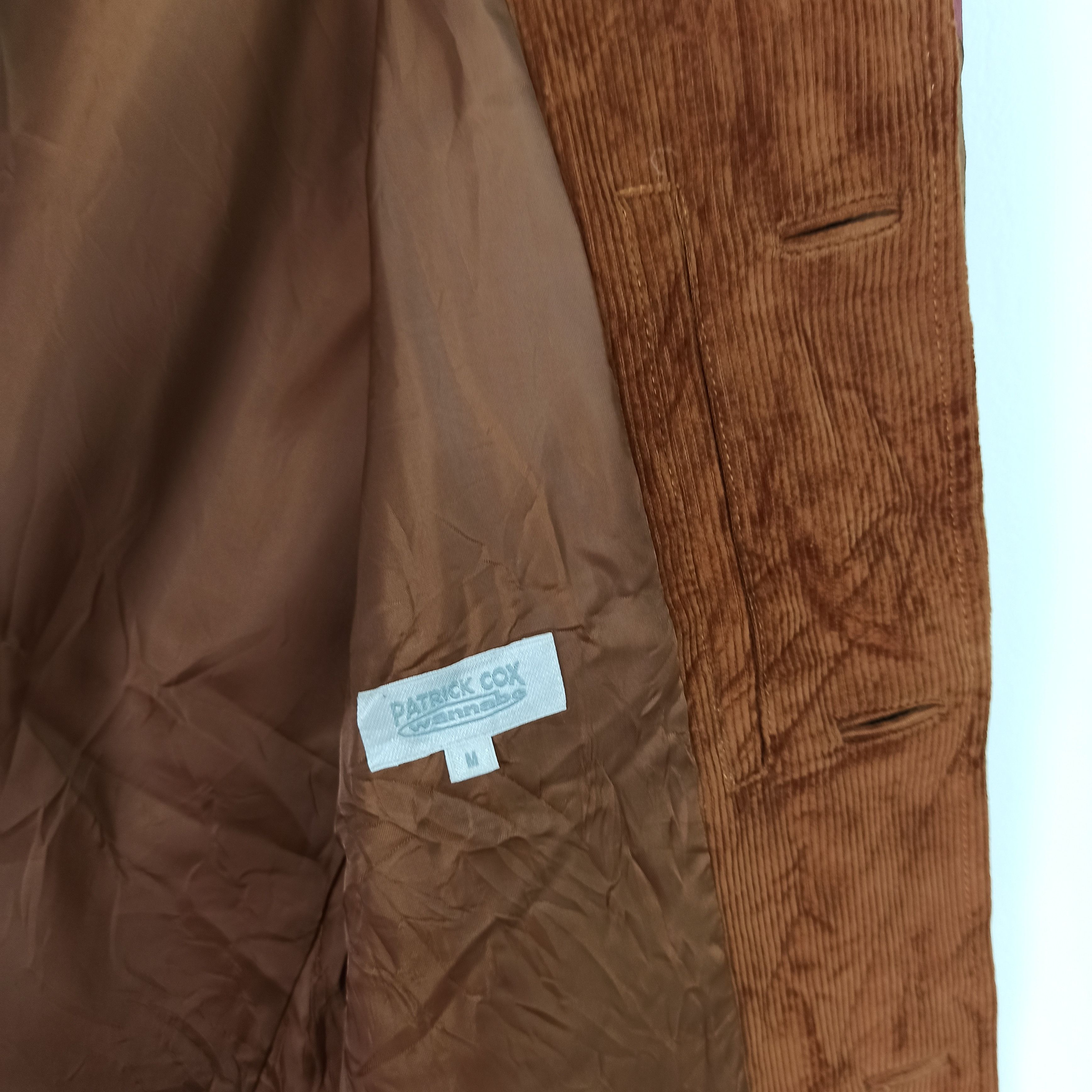 Rare Patrick Cox Wannabe Patchwork Corduroy Leather Jacket