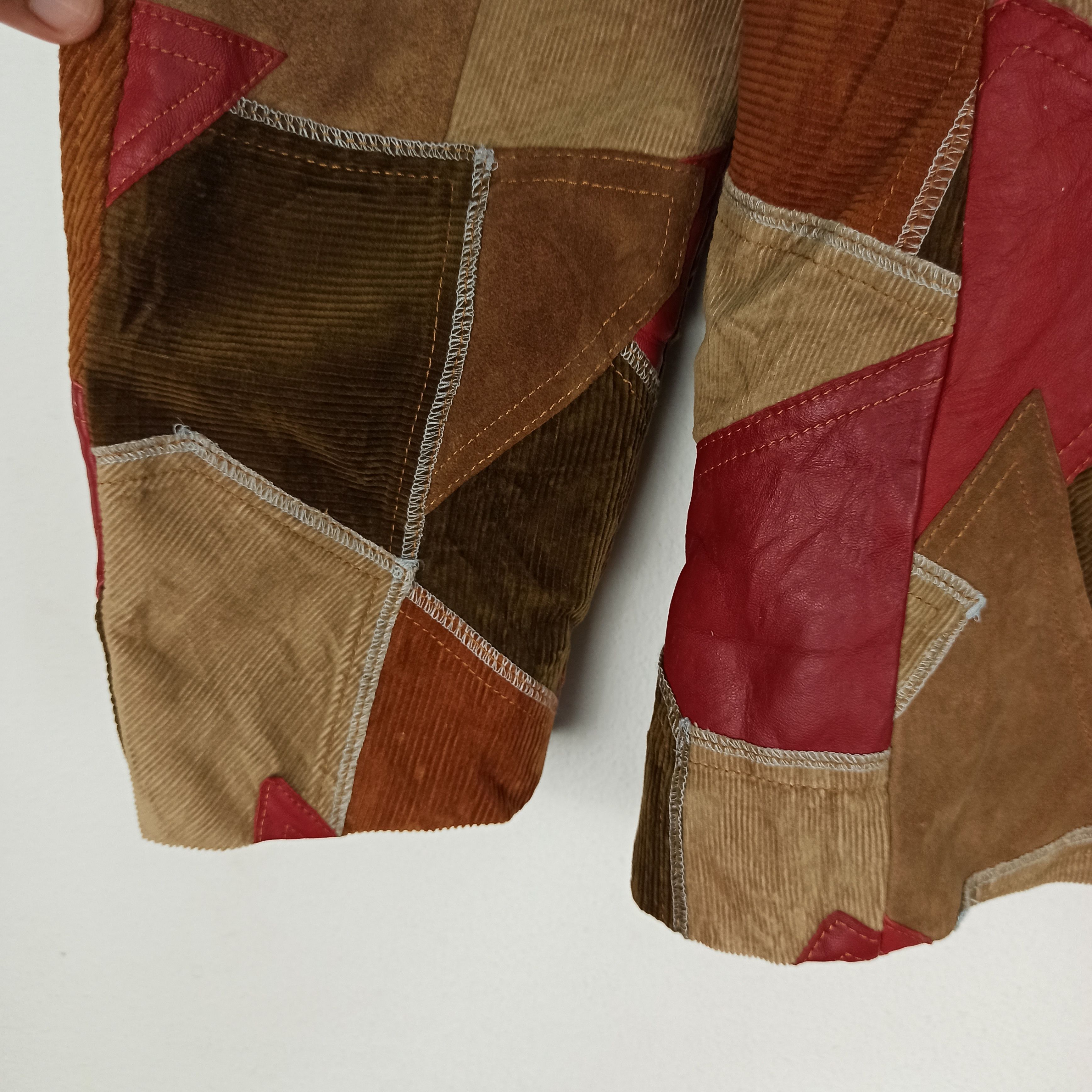 Rare Patrick Cox Wannabe Patchwork Corduroy Leather Jacket