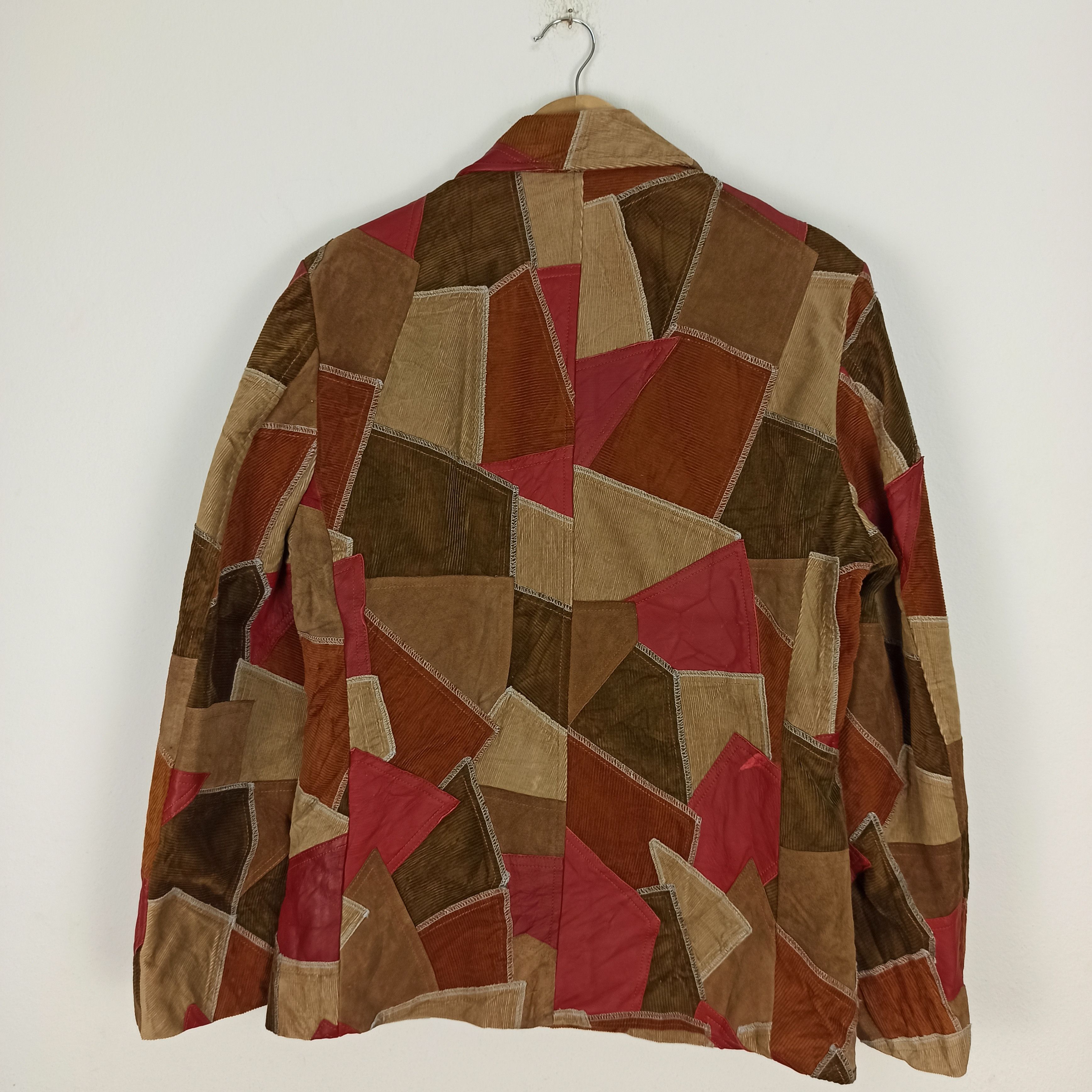 Rare Patrick Cox Wannabe Patchwork Corduroy Leather Jacket