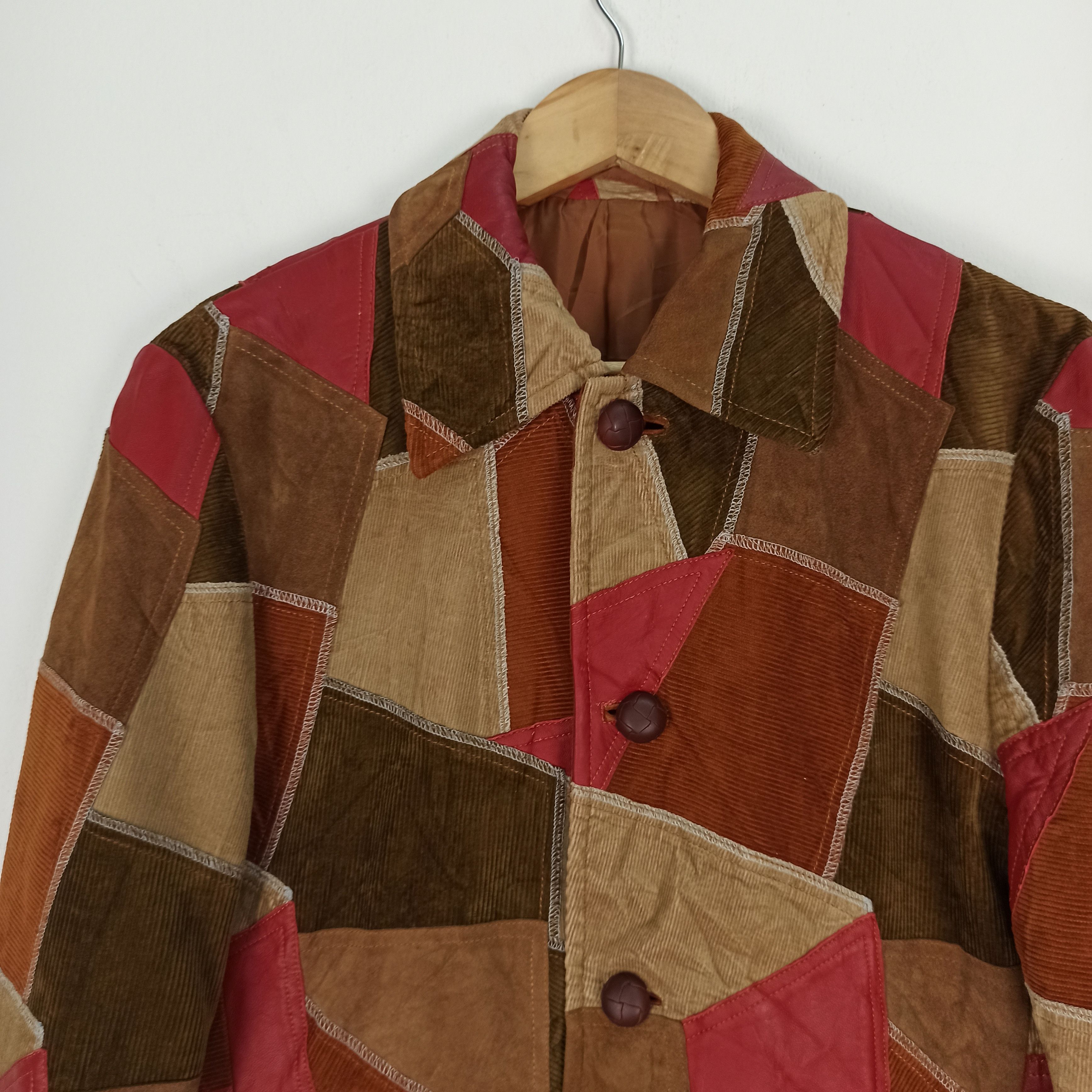 Rare Patrick Cox Wannabe Patchwork Corduroy Leather Jacket