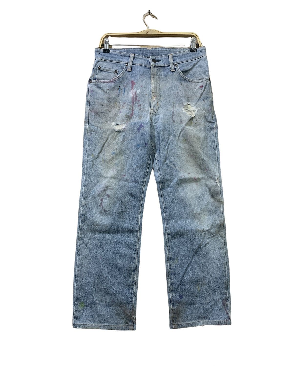 EDWIN 403 Vintage 90s Paint Splatter Distressed Denim Jeans