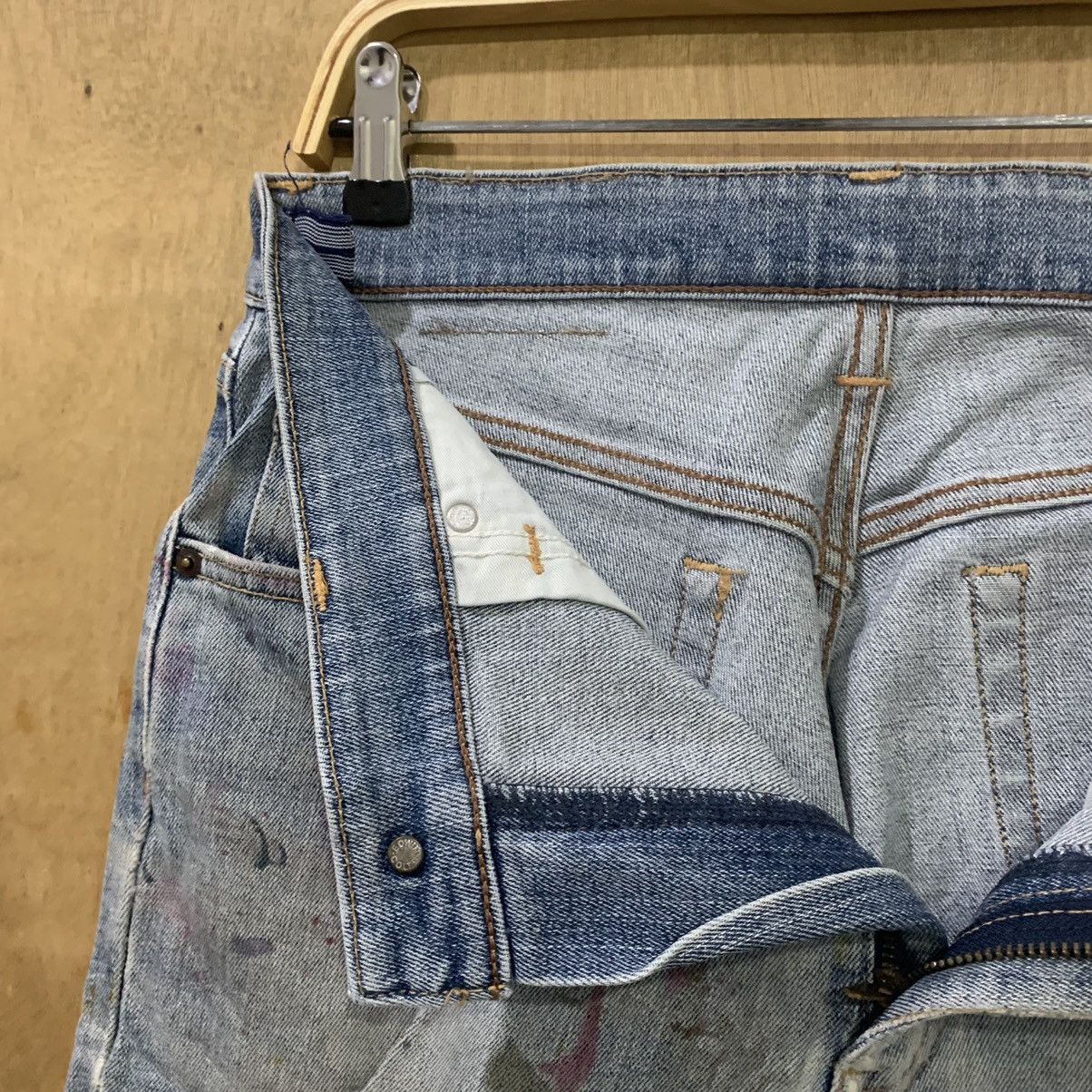 Edwin × Japanese Brand EDWIN 403 Vintage 90s Paint Splatter Distressed Denim Jeans Size US 31 - 20 Thumbnail
