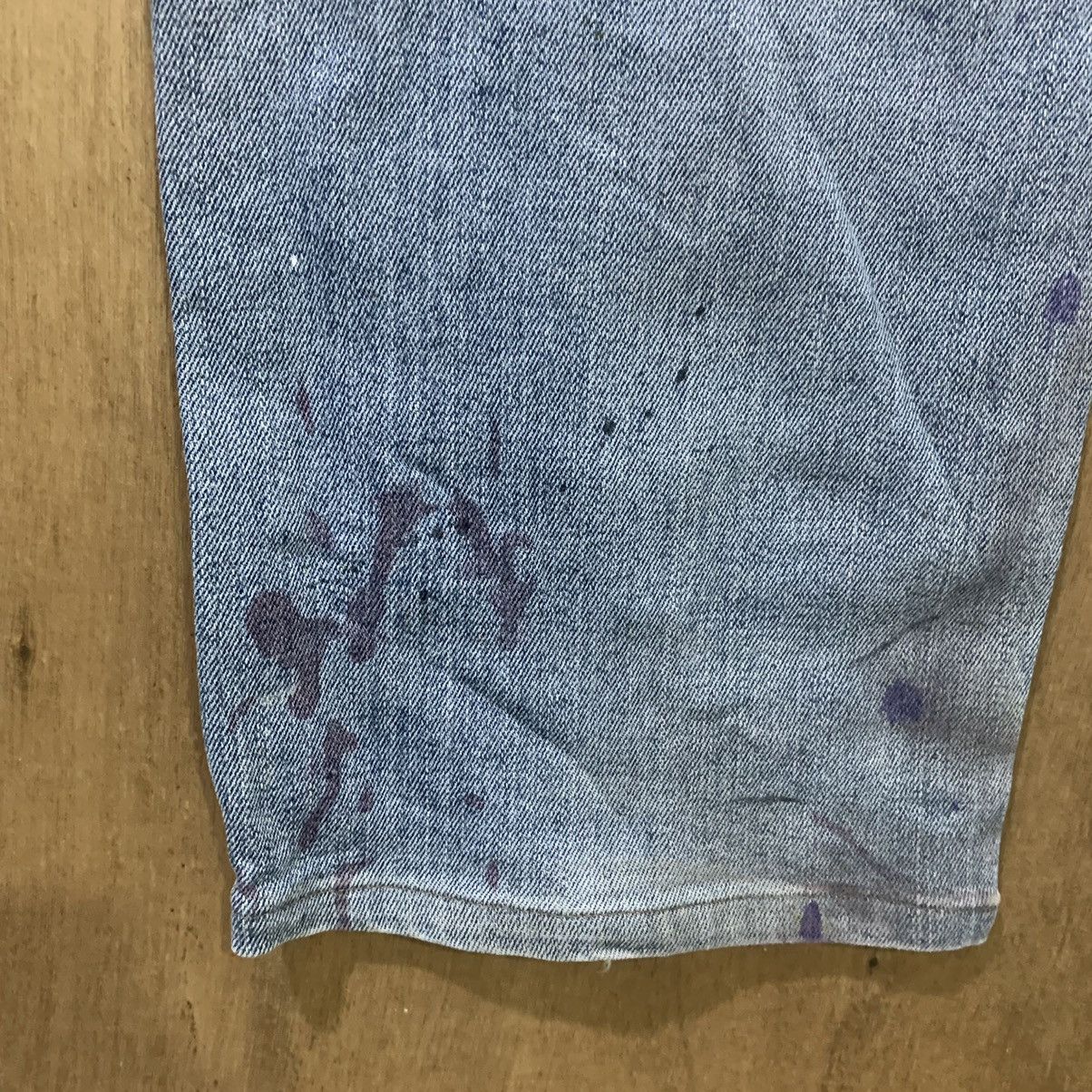 Edwin × Japanese Brand EDWIN 403 Vintage 90s Paint Splatter Distressed Denim Jeans Size US 31 - 16 Thumbnail