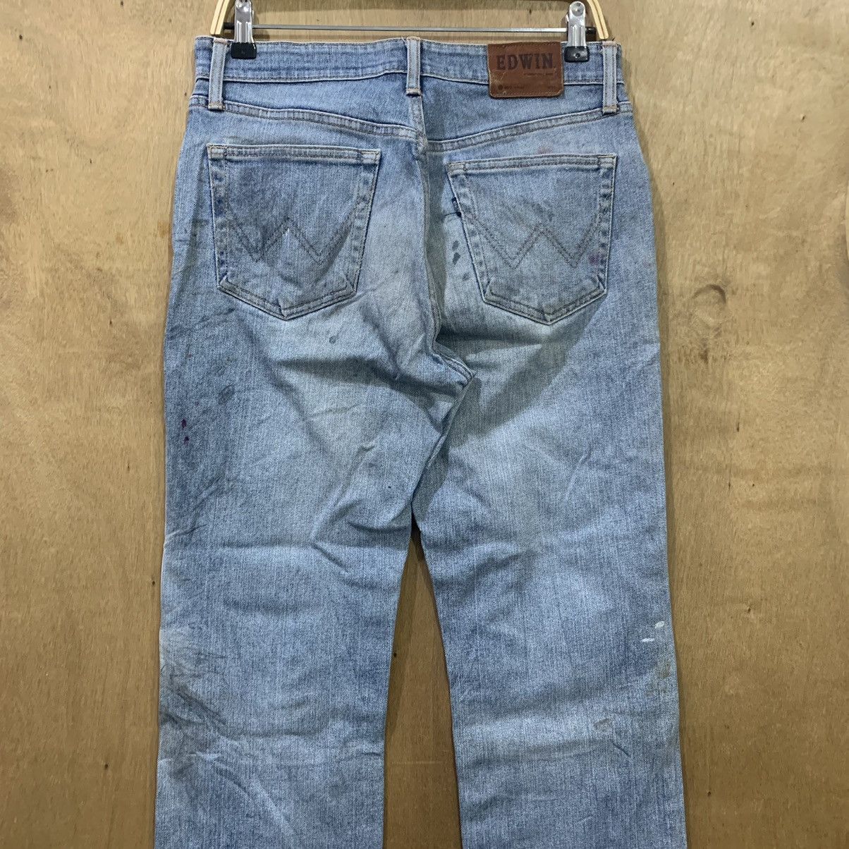 Edwin × Japanese Brand EDWIN 403 Vintage 90s Paint Splatter Distressed Denim Jeans Size US 31 - 12 Thumbnail