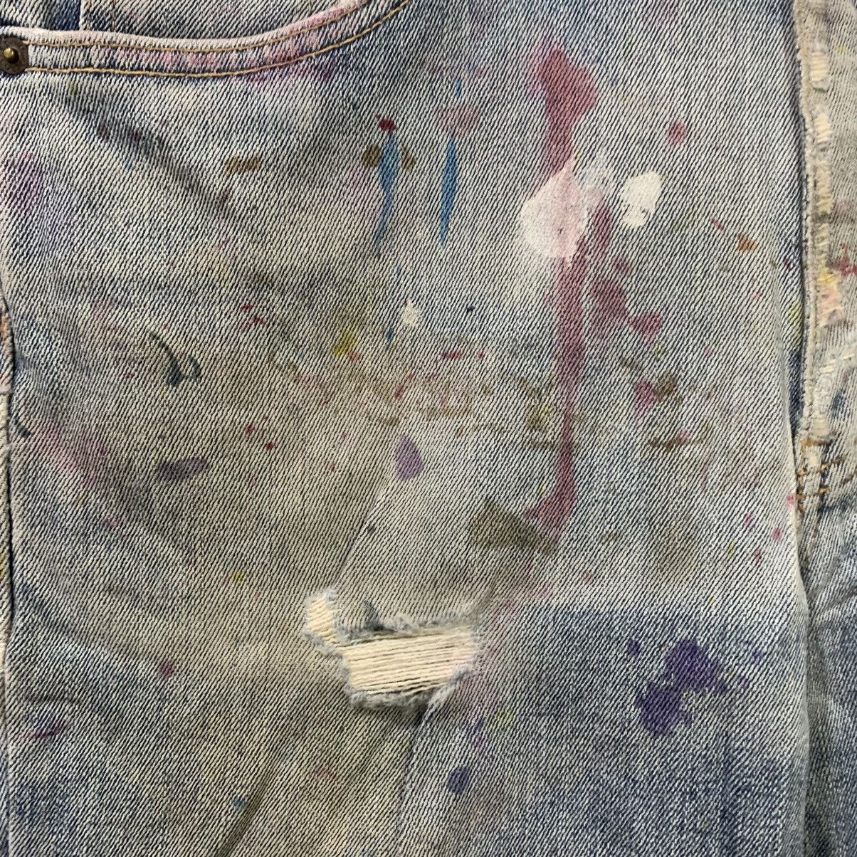 Edwin × Japanese Brand EDWIN 403 Vintage 90s Paint Splatter Distressed Denim Jeans Size US 31 - 9 Thumbnail