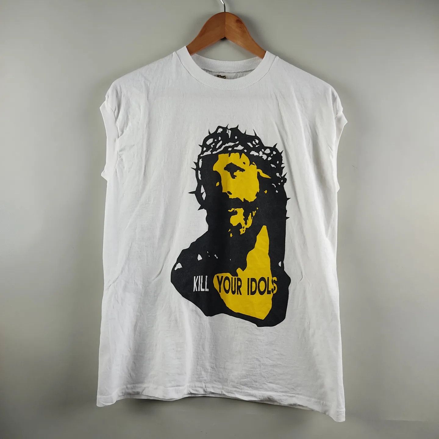 Band Tees × Guns N' Roses × Vintage 90s Kill Your Idols sleeveless Jesus Christ Size US L / EU 52-54 / 3 - 6 Thumbnail