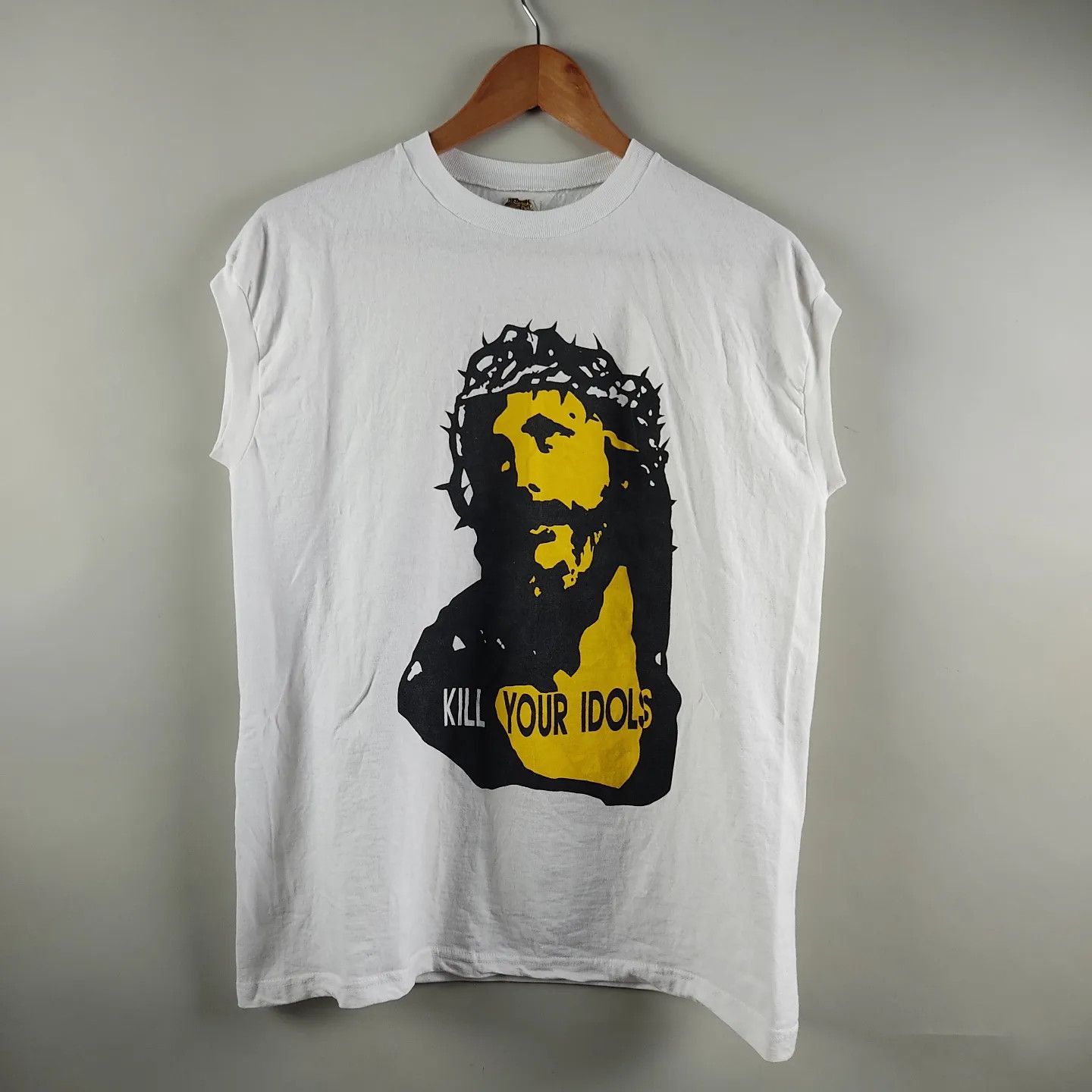 Band Tees × Guns N' Roses × Vintage 90s Kill Your Idols sleeveless Jesus Christ Size US L / EU 52-54 / 3 - 1 Thumbnail