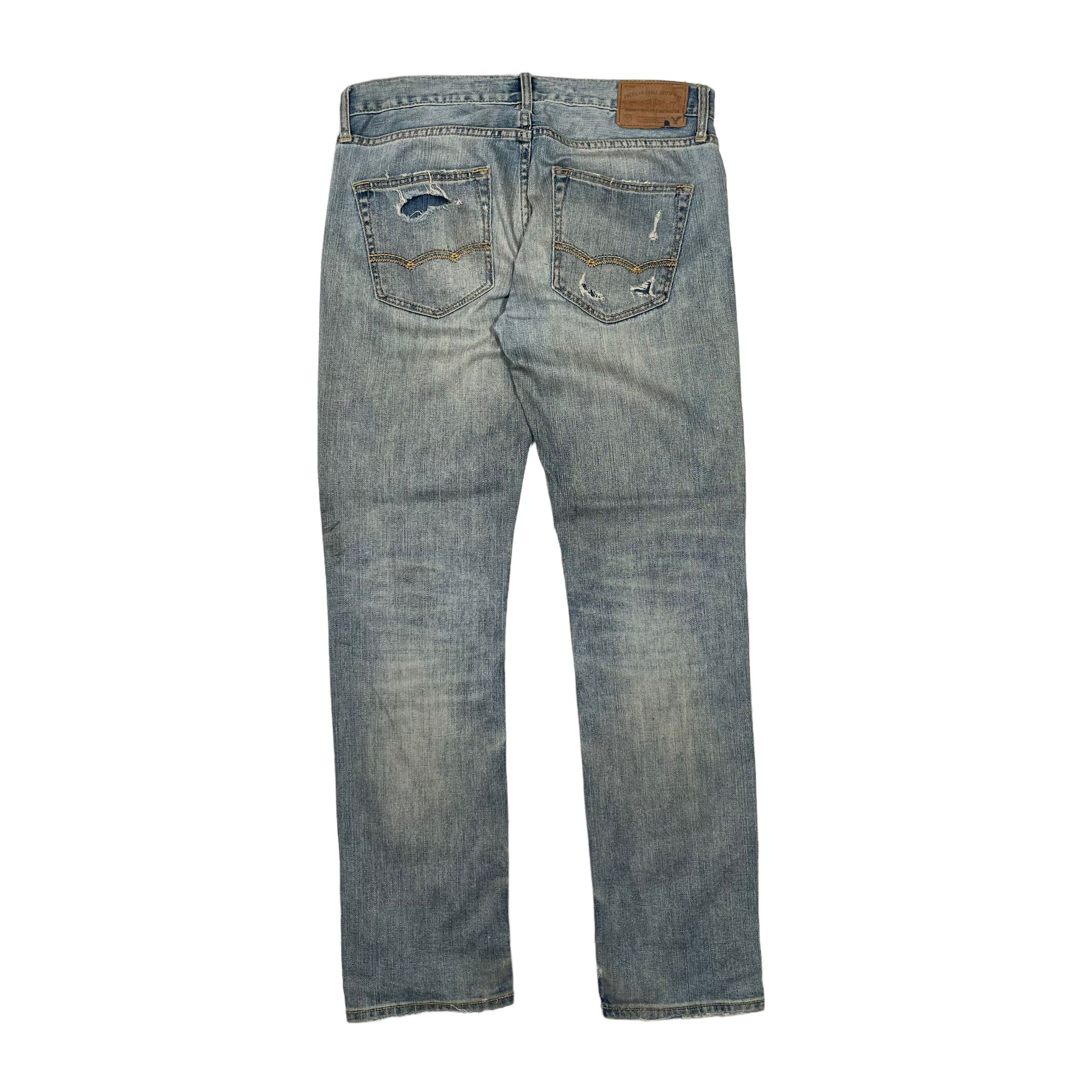 If Six Was Nine Patchwork Distressed Custom Washed Denim Jeans Size US 33 - 6 Thumbnail