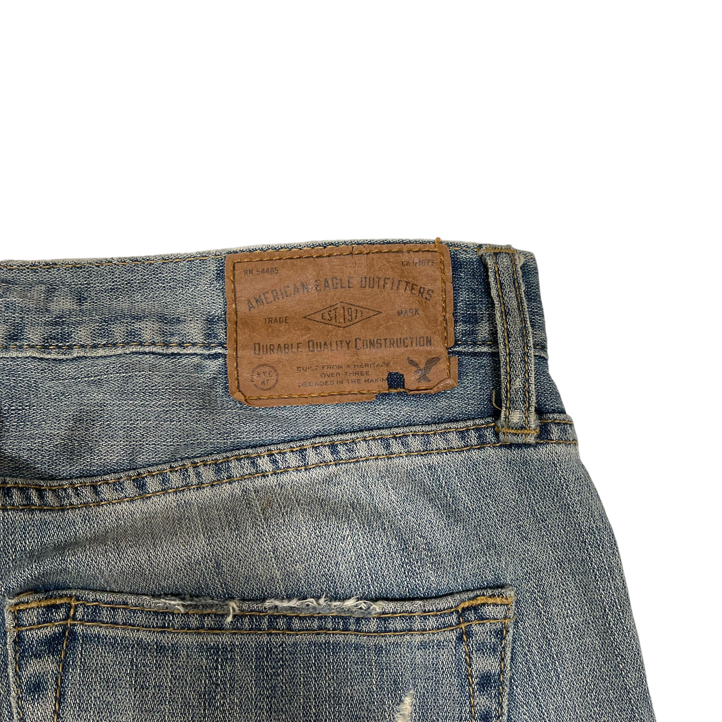 If Six Was Nine Patchwork Distressed Custom Washed Denim Jeans Size US 33 - 8 Thumbnail