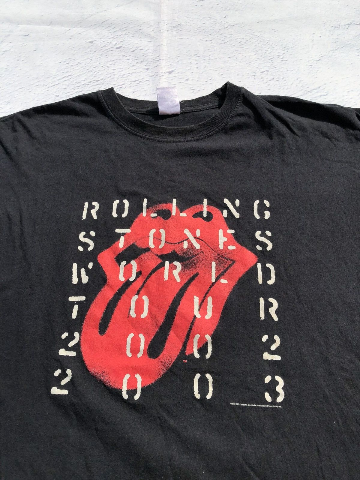 Band Tees Vintage 2003 The Rolling Stones World Tour Black Tee Size US XXL / EU 58 / 5 - 4 Thumbnail