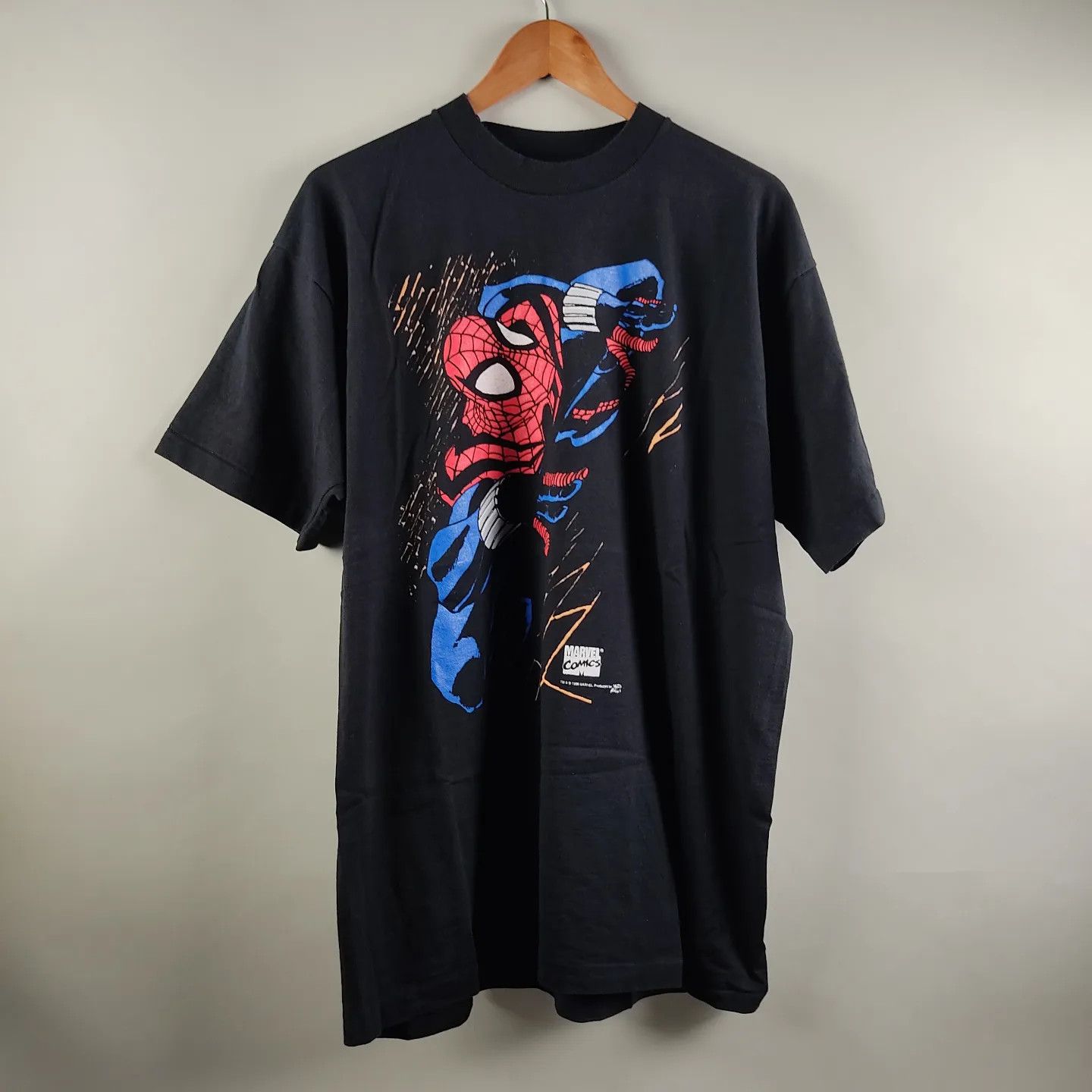 image of 1996 Spiderman Marvel Comics in Black, Men's (Size XL)