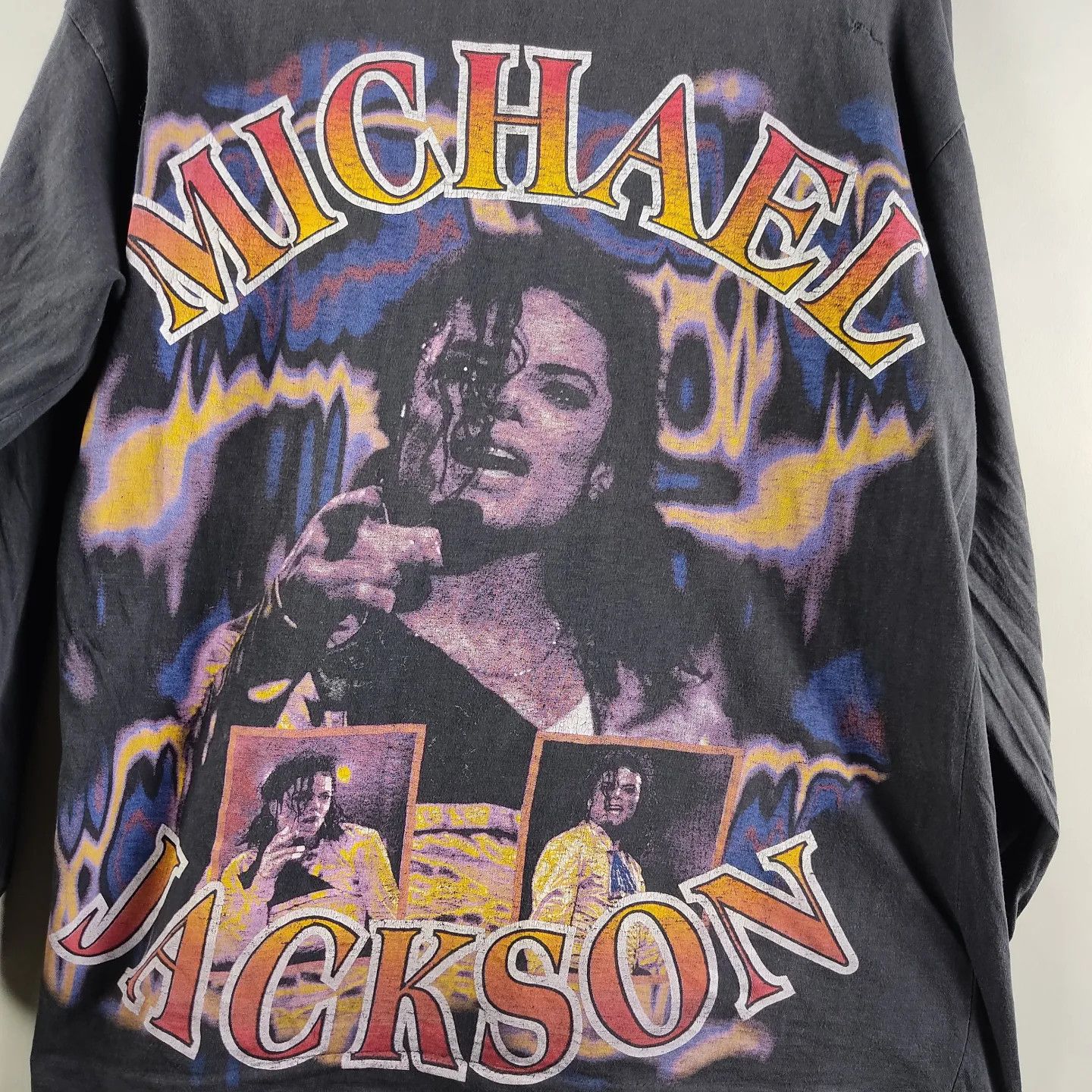 Band Tees × Michael Jackson × Vintage 90s Michael Jackson Longsleeve Size US XL / EU 56 / 4 - 5 Thumbnail