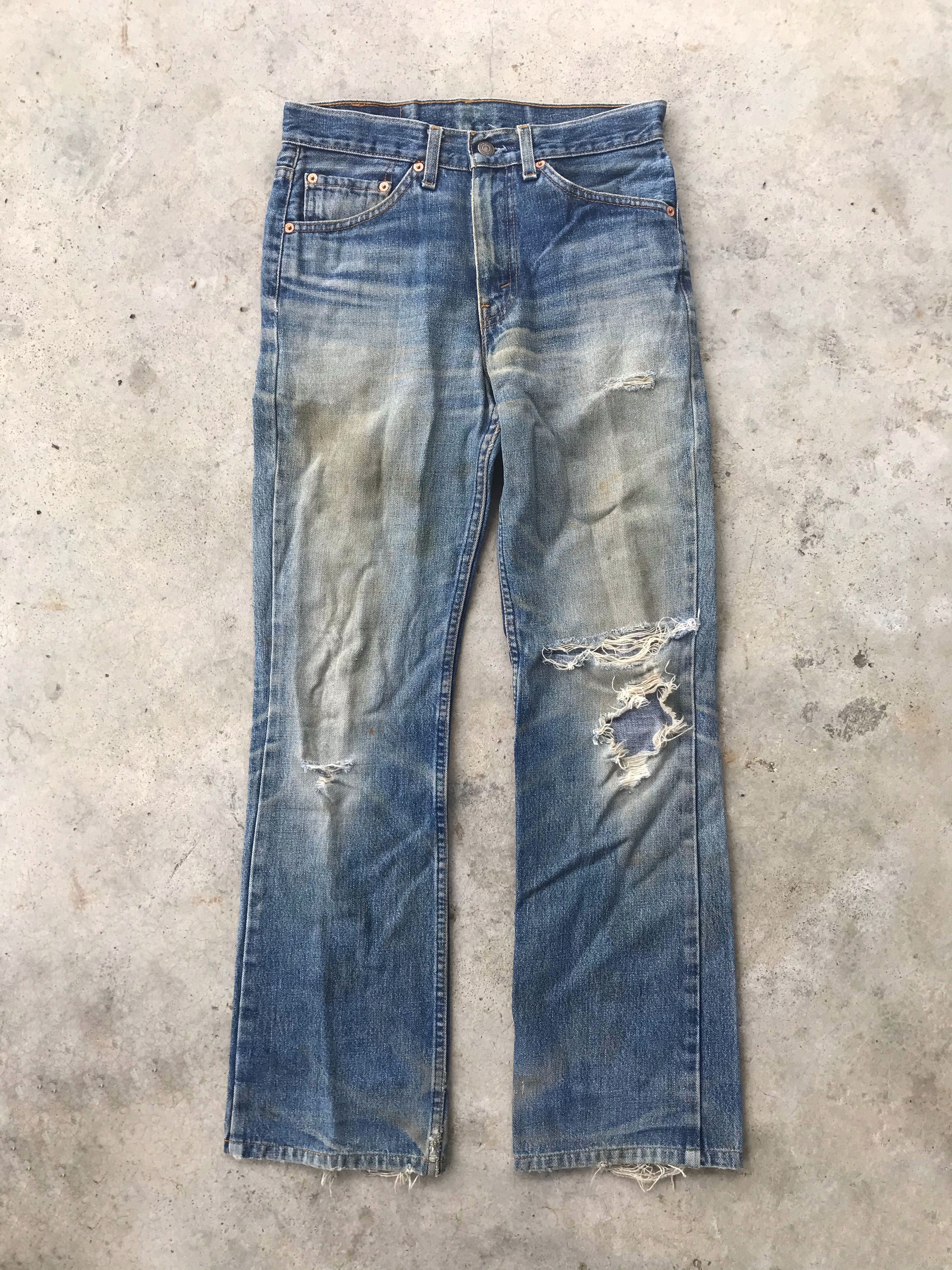 Levi's Vintage Levi's 517 rusty wash distressed denim jeans Size US 28 / EU 44 - 1 Thumbnail
