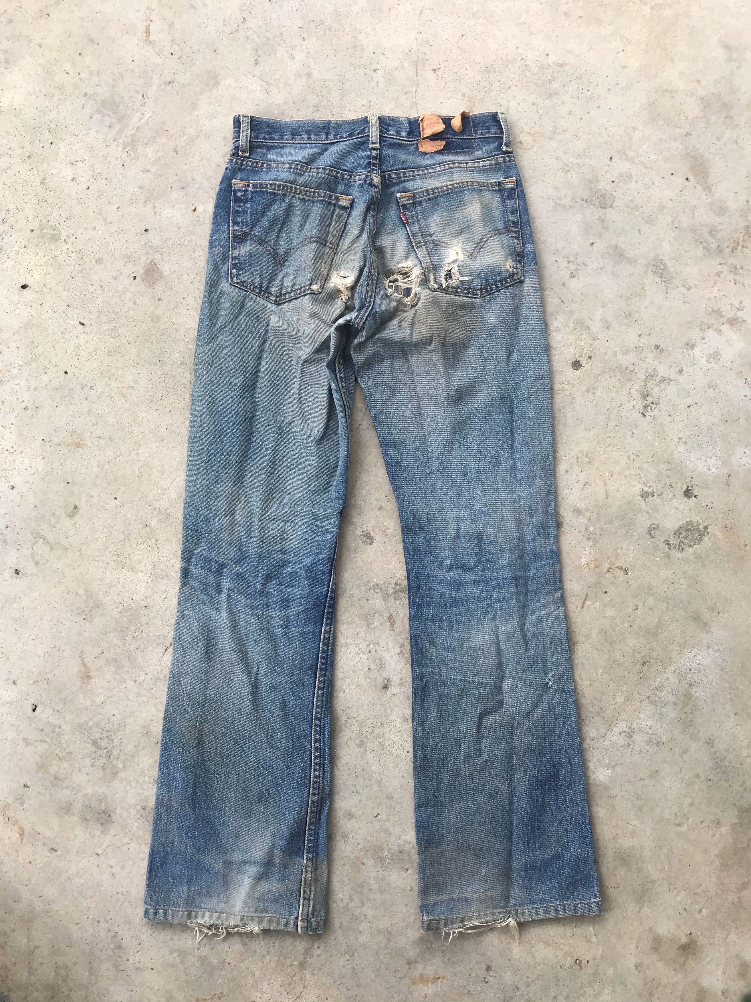 Levi's Vintage Levi's 517 rusty wash distressed denim jeans Size US 28 / EU 44 - 5 Thumbnail