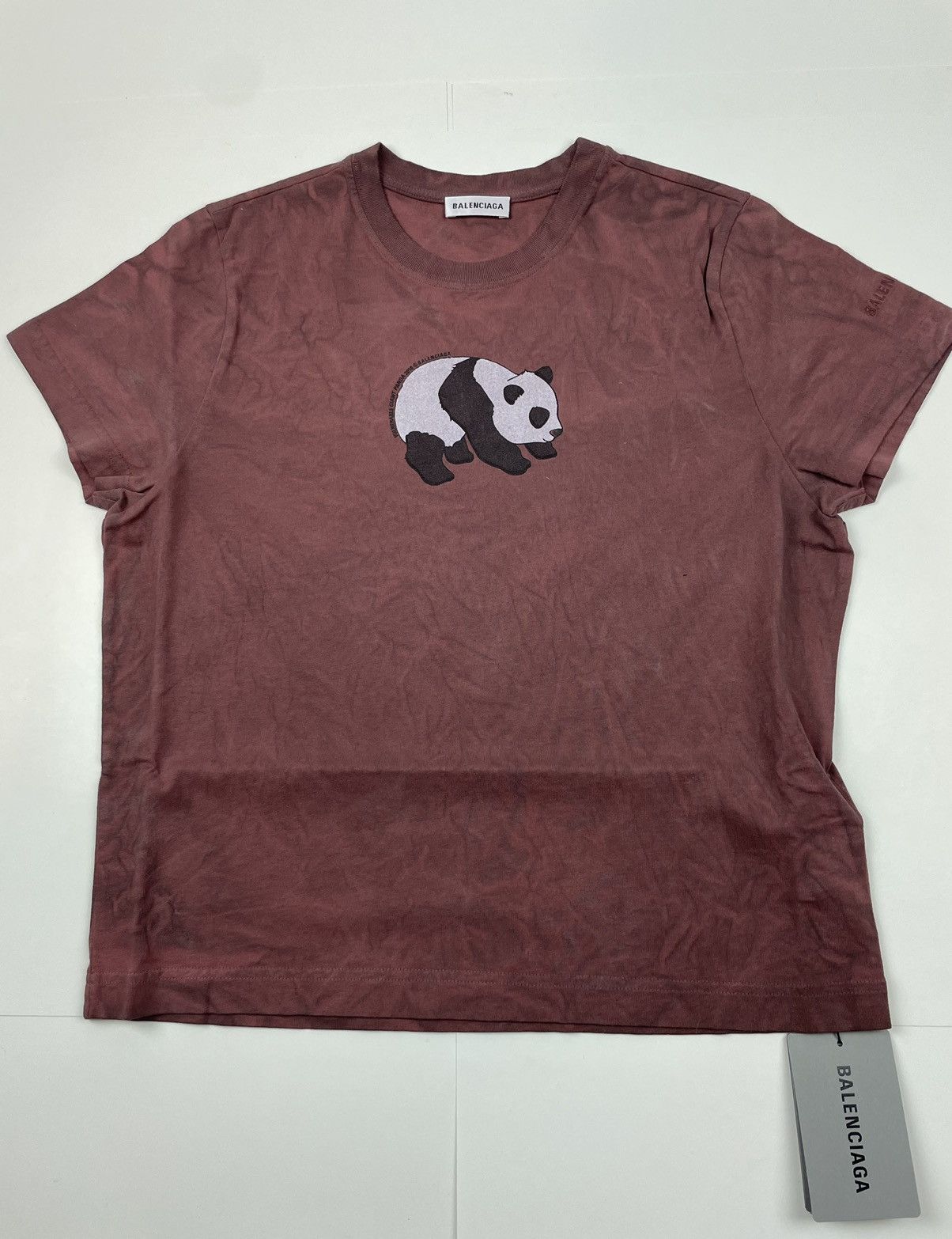 Balenciaga panda T-shirt - Brown  Shirts, Panda tshirt, Print t shirt