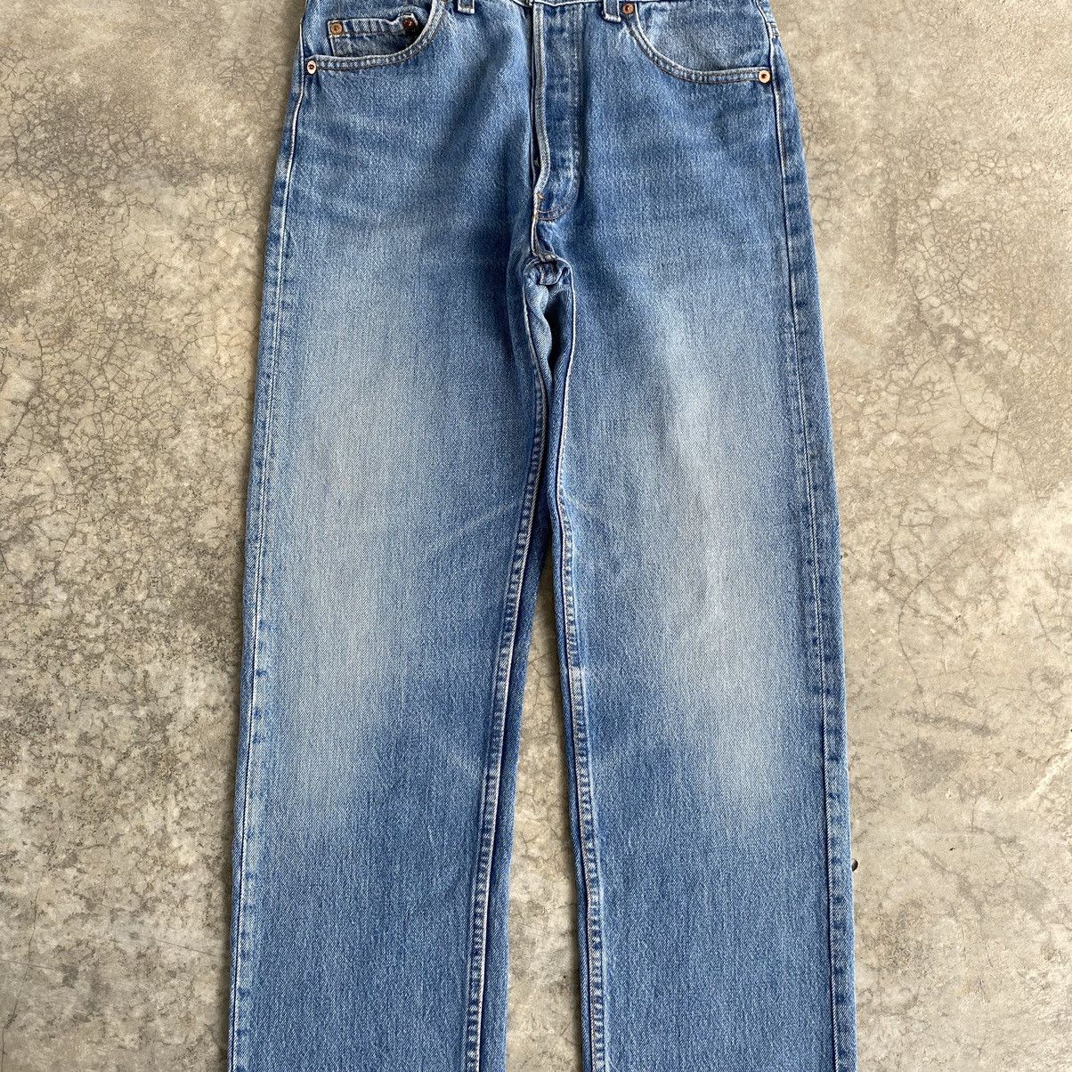 Levi's Vintage 90’s Levis 501xx Faded Stonewashed Denim Jeans Size US 29 - 2 Thumbnail