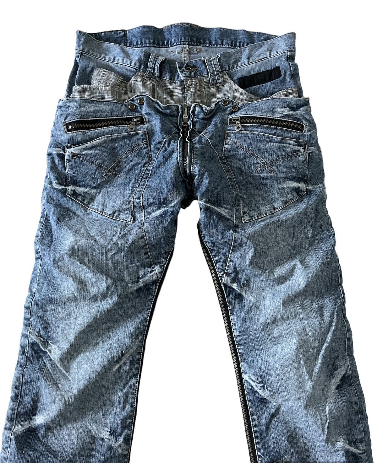 PPFM PPFM Biker Reversible Zipper Leg Denim Pants Size US 31 - 2 Thumbnail