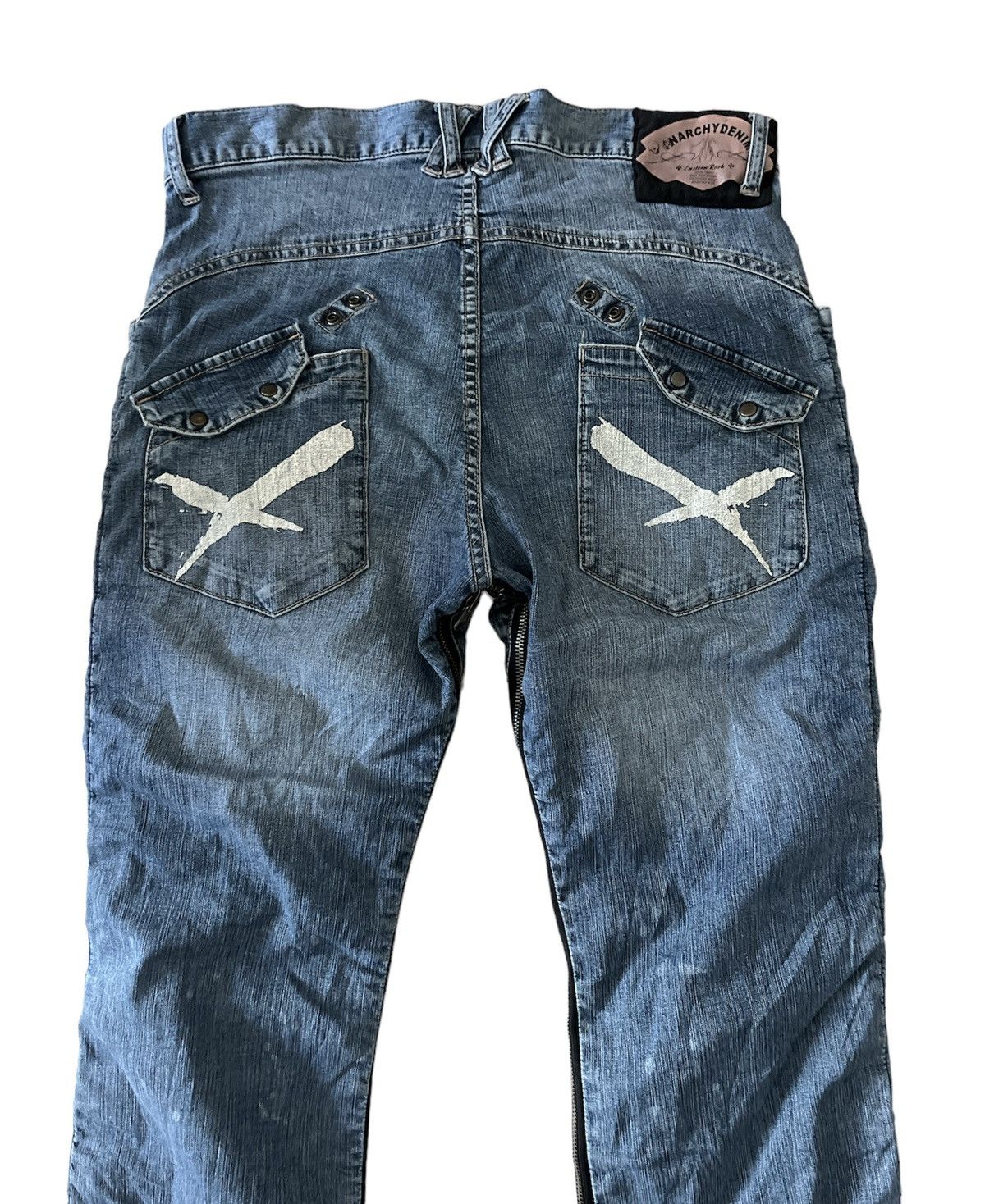 PPFM PPFM Biker Reversible Zipper Leg Denim Pants Size US 31 - 4 Thumbnail