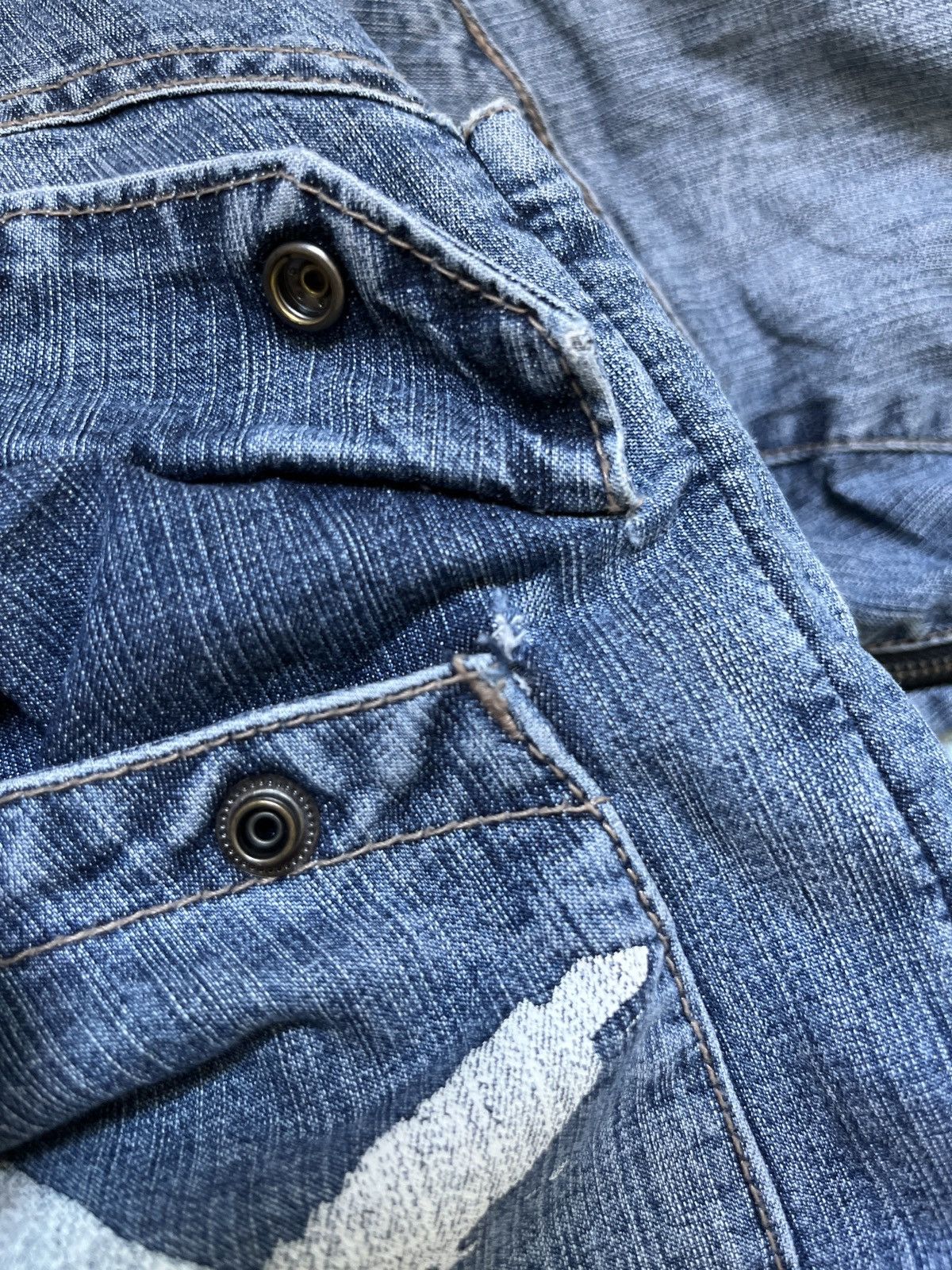 PPFM PPFM Biker Reversible Zipper Leg Denim Pants Size US 31 - 11 Thumbnail