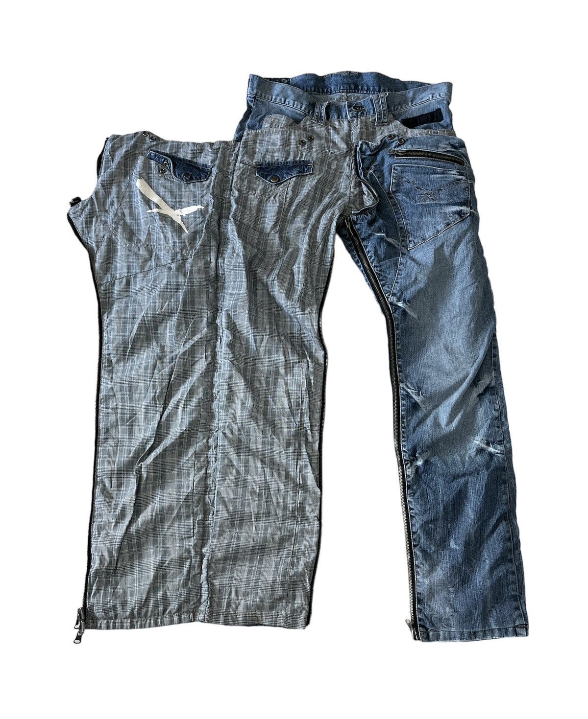 PPFM PPFM Biker Reversible Zipper Leg Denim Pants Size US 31 - 5 Thumbnail