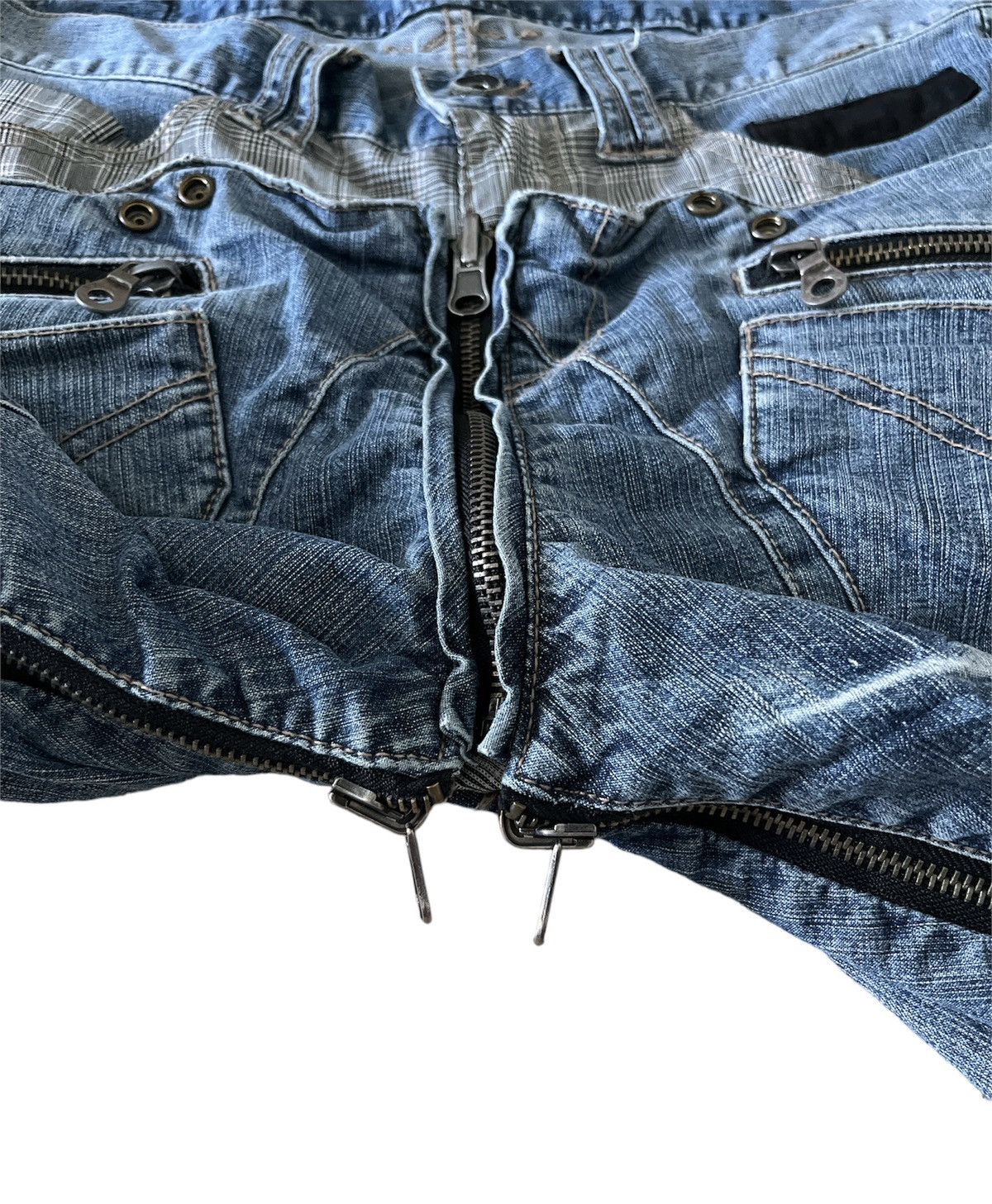 PPFM PPFM Biker Reversible Zipper Leg Denim Pants Size US 31 - 6 Thumbnail
