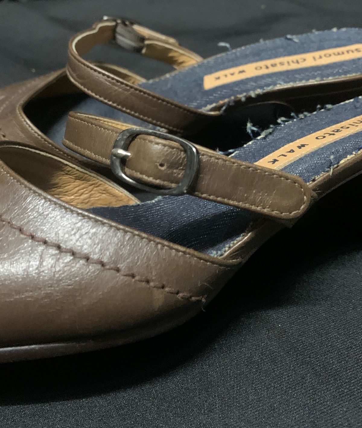 Issey Miyake Tsumori Chisato Japan Walk leather/denim made in japan Size US 5 / IT 35 - 7 Thumbnail