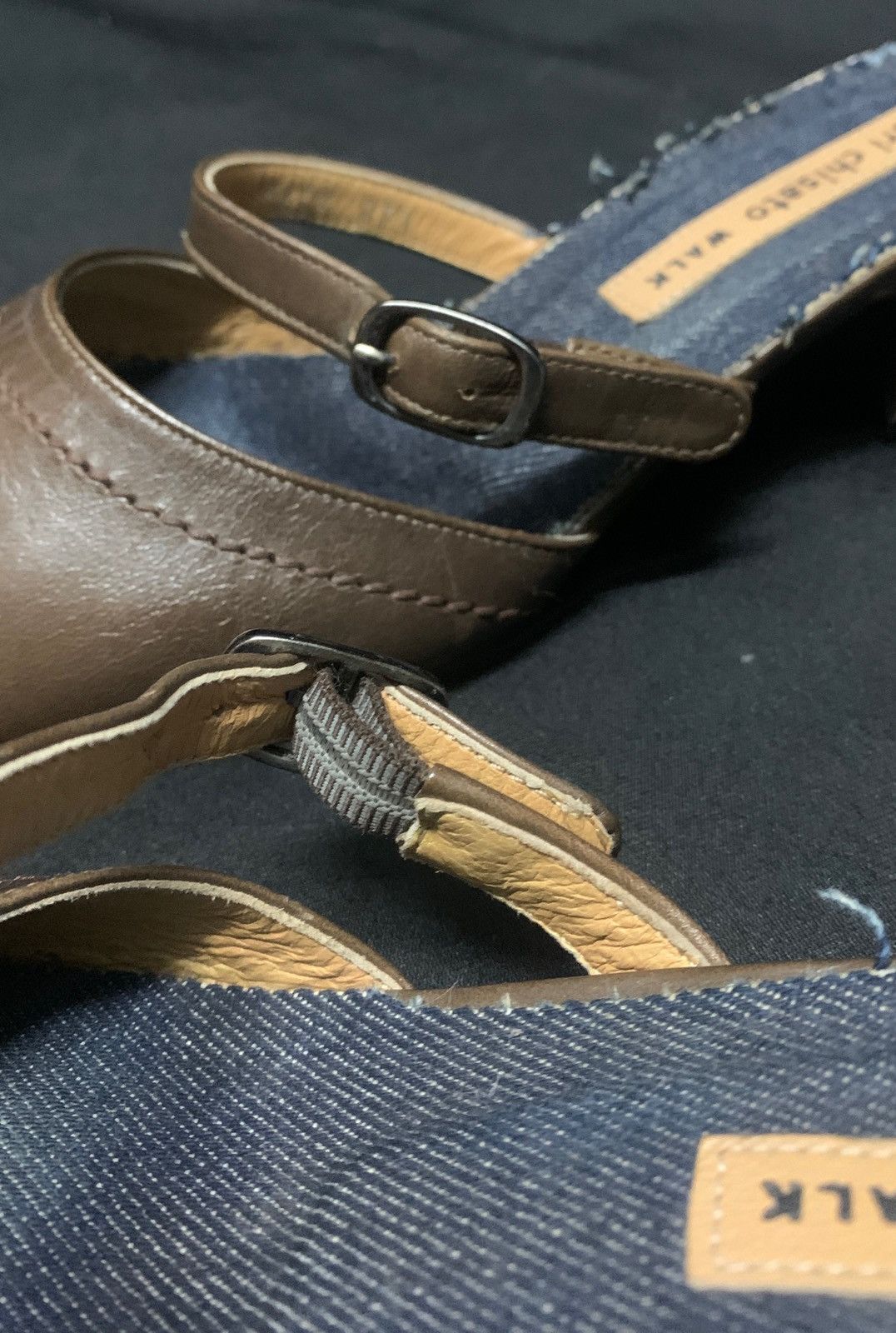 Issey Miyake Tsumori Chisato Japan Walk leather/denim made in japan Size US 5 / IT 35 - 8 Thumbnail