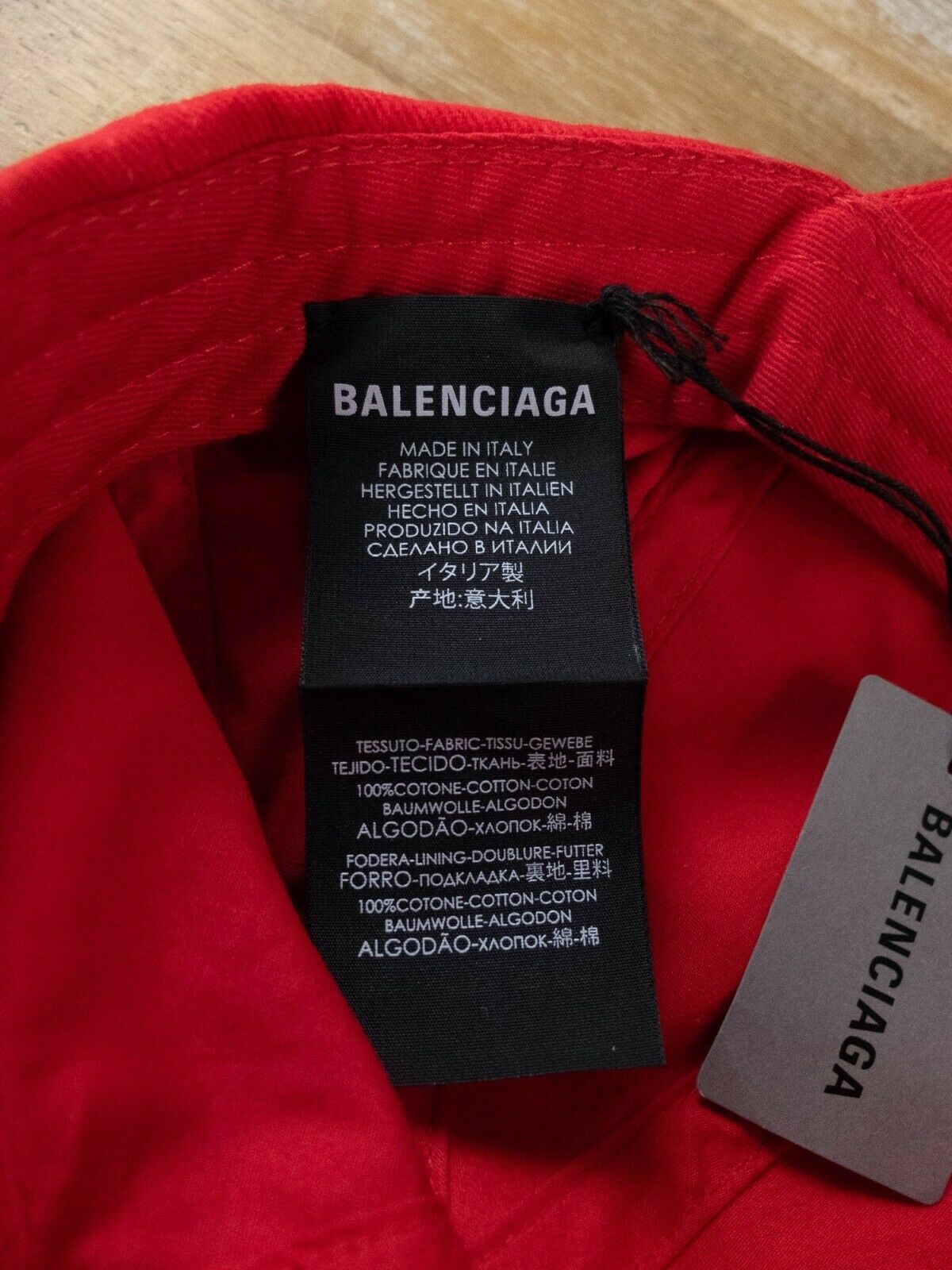Balenciaga $495 BALENCIAGA red Tattoo Visor baseball cap hat - Large Size ONE SIZE - 7 Thumbnail