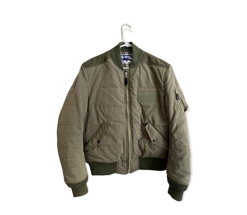 image of Comme Des Garcons x Junya Watanabe Comme Des Garçons X Junya Watanabe Quilted Bomber Jacket in Gree