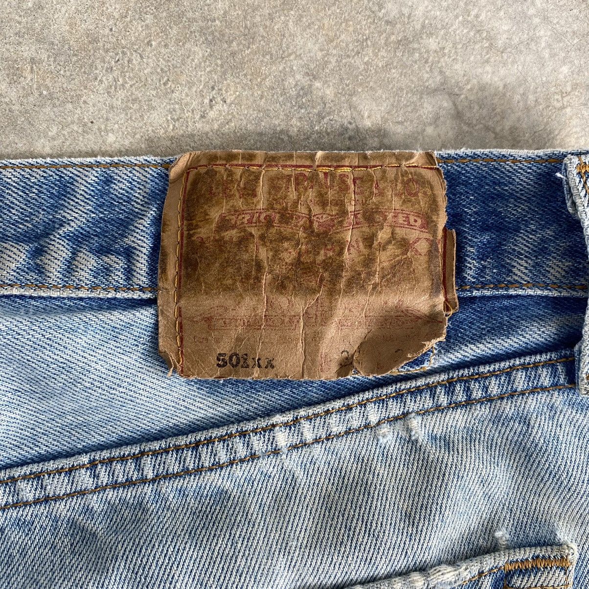 Vintage Levis 90’s 501 Boro Distressed Cropped Denim