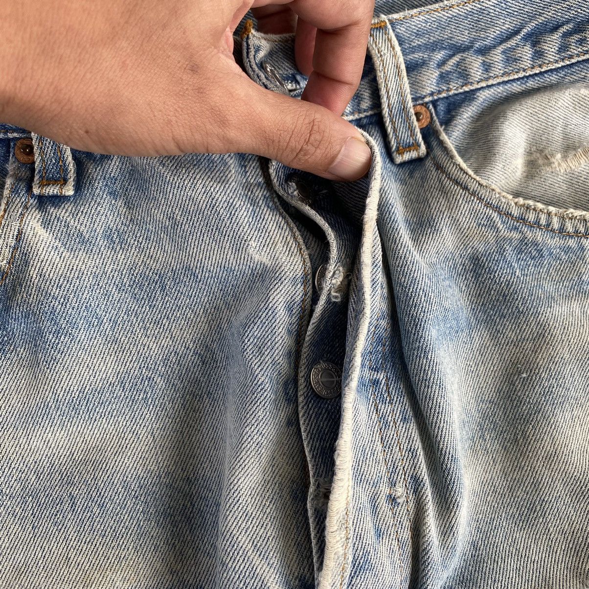 Vintage Levis 90’s 501 Boro Distressed Cropped Denim