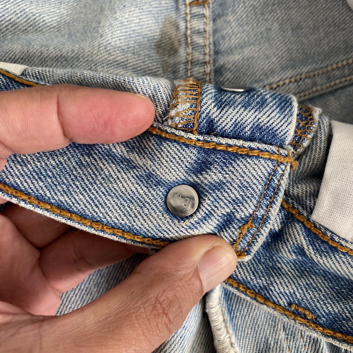 Vintage Levis 90’s 501 Boro Distressed Cropped Denim