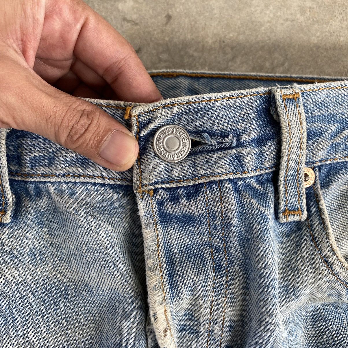 Vintage Levis 90’s 501 Boro Distressed Cropped Denim