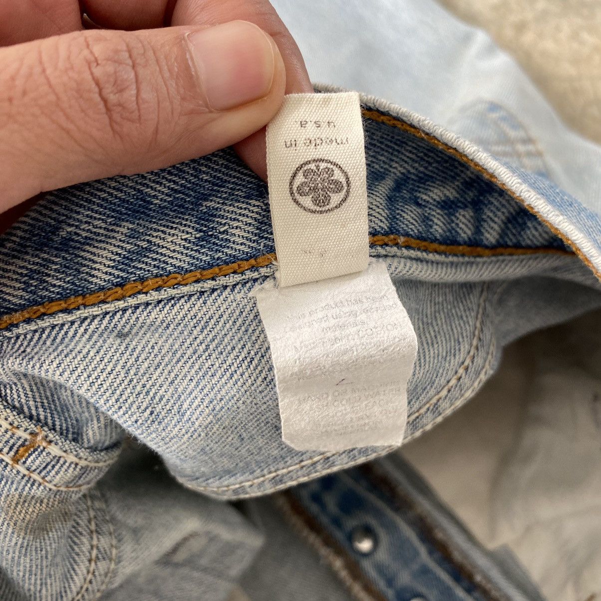 Vintage Levis 90’s 501 Boro Distressed Cropped Denim