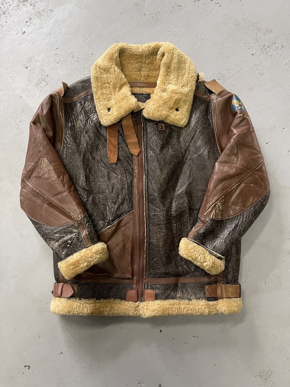 Vintage Type B3 Dog Fight Air Forces Sheepskin Jacket