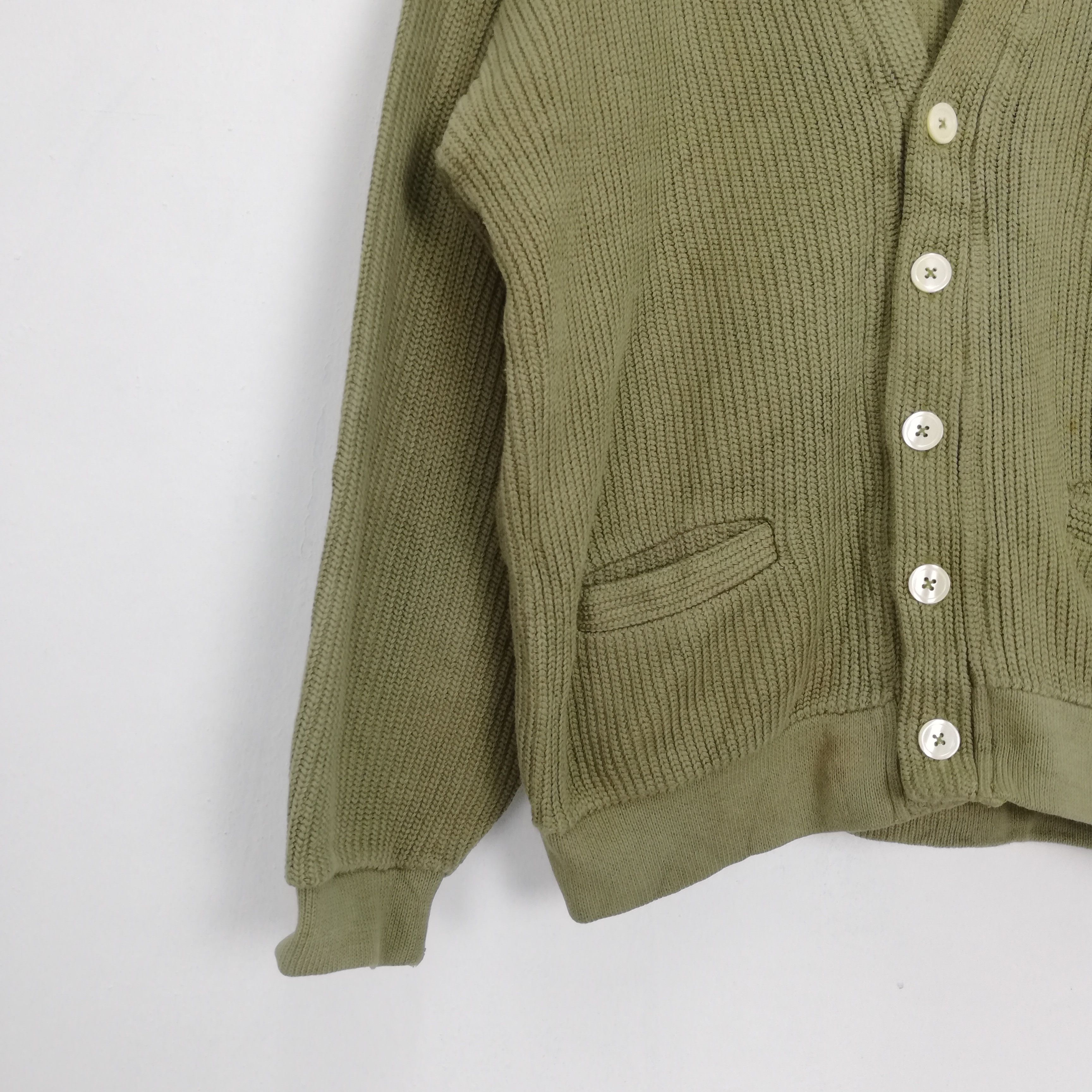 Aran Isles Knitwear × Designer × Japanese Brand 💥VINTAGE💥 Where East Meets West Knitwear Cardigan #0425 DP Size US M / EU 48-50 / 2 - 2 Thumbnail