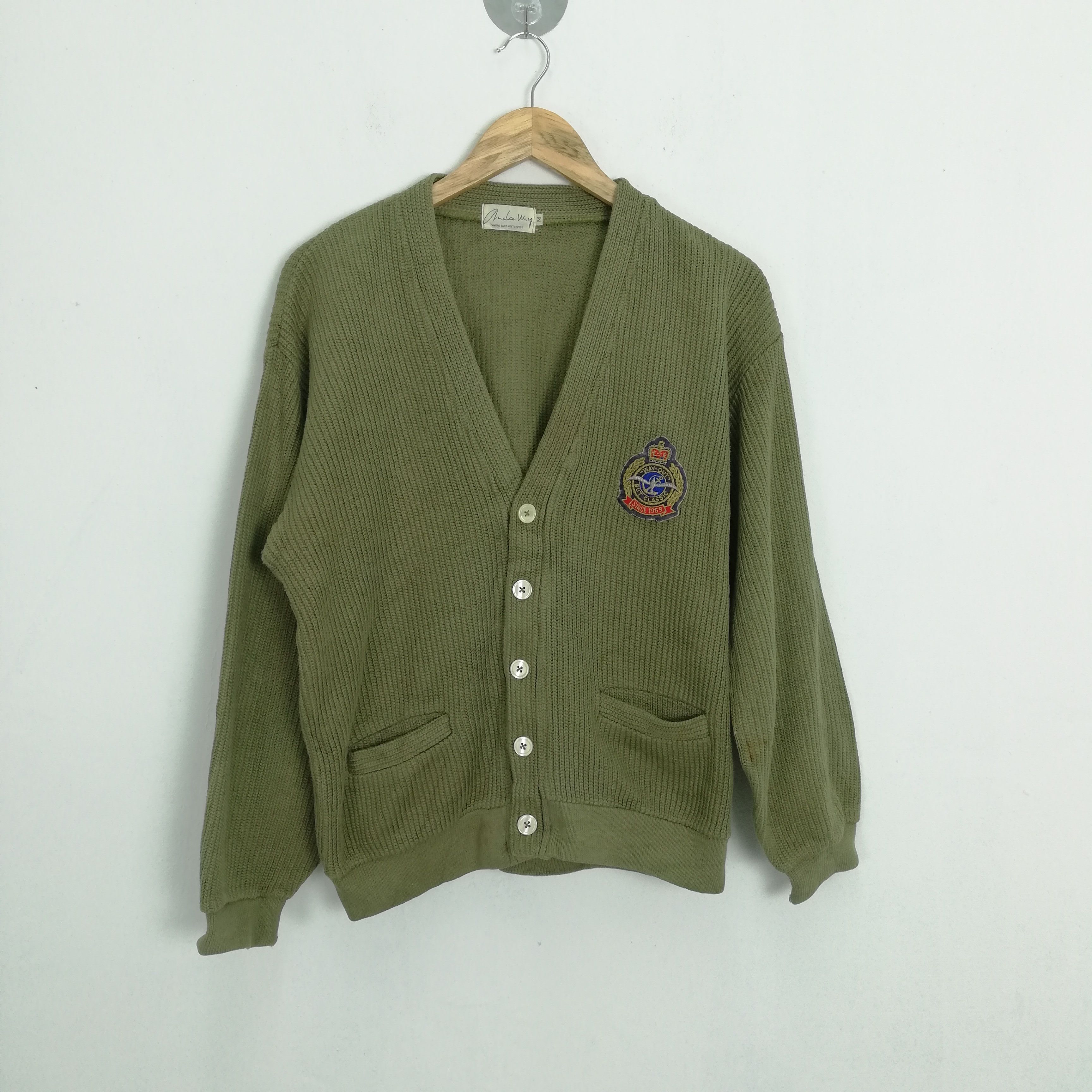 Aran Isles Knitwear × Designer × Japanese Brand 💥VINTAGE💥 Where East Meets West Knitwear Cardigan #0425 DP Size US M / EU 48-50 / 2 - 1 Thumbnail