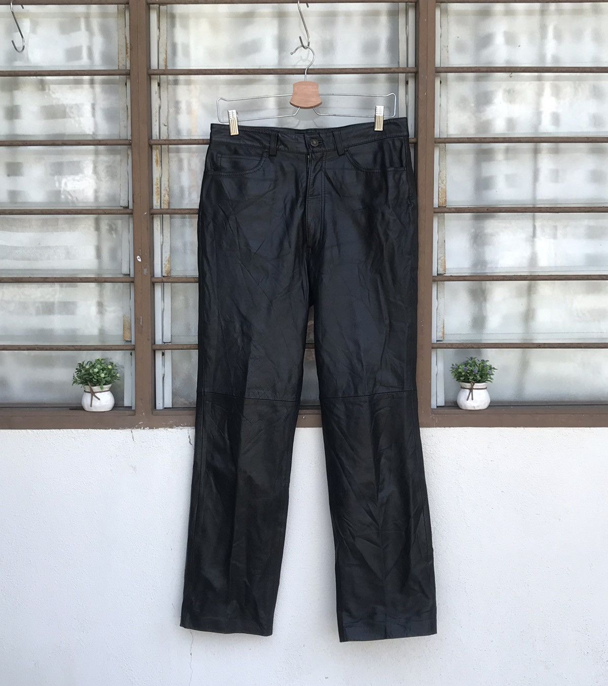 Designer × Leather Designer Coggiola men Leather pant waist 31 inch Size US 31 - 1 Thumbnail
