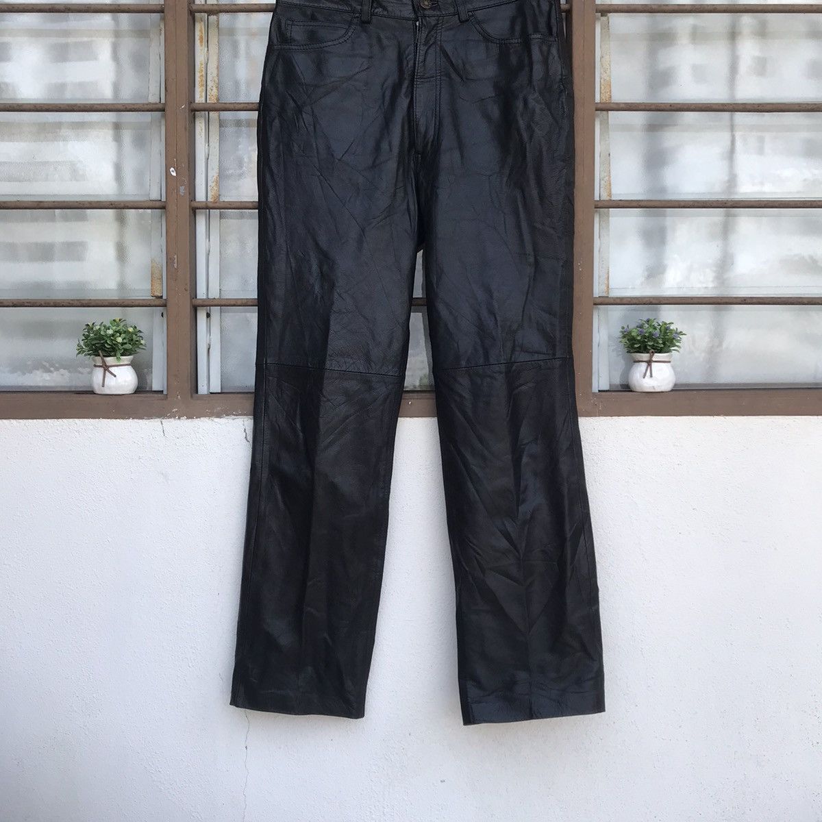 Designer × Leather Designer Coggiola men Leather pant waist 31 inch Size US 31 - 2 Thumbnail