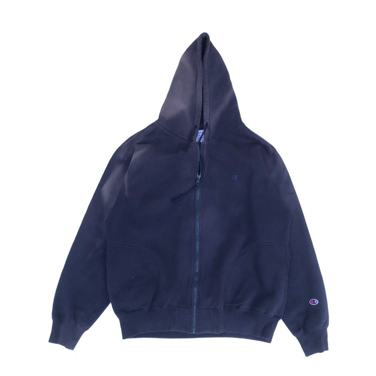 Champion × Vintage Trashed Vintage Champion distressed acidwash style hoodie Size US L / EU 52-54 / 3 - 6 Thumbnail