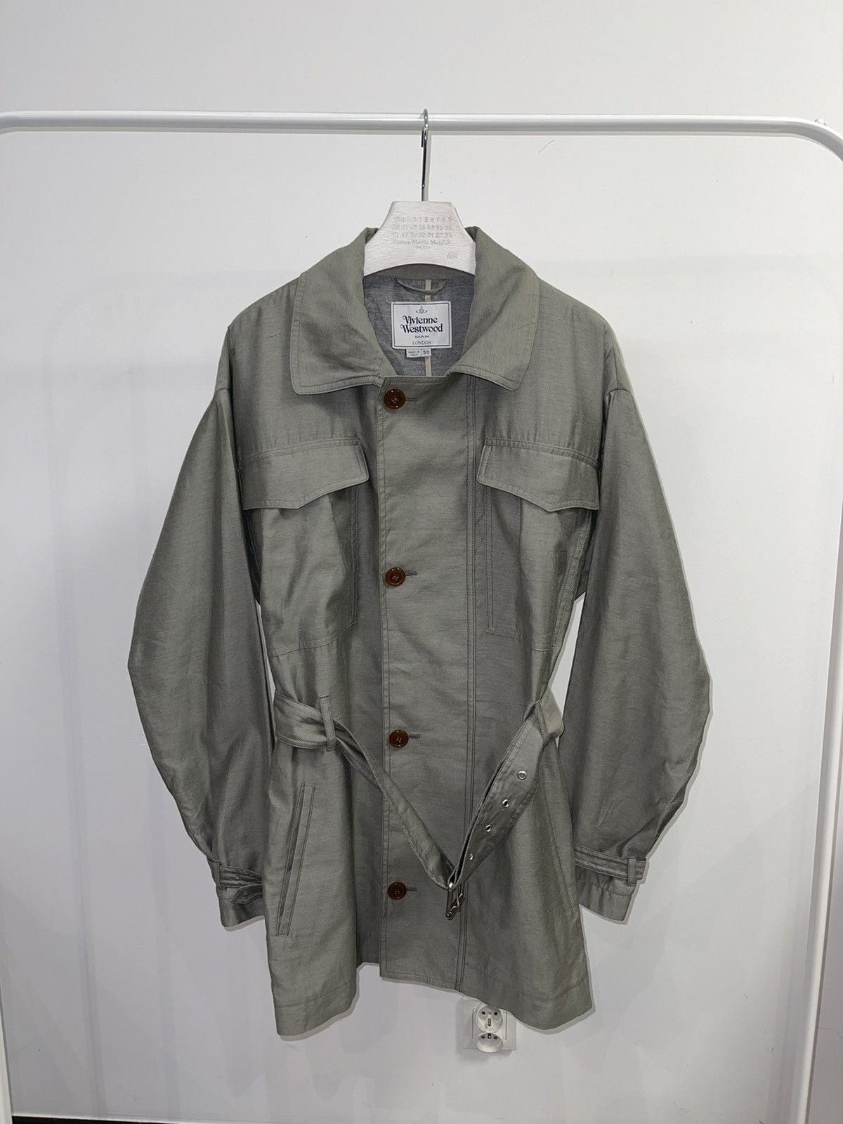 Vivienne Westwood FW13 Vivienne Westwood Gray Short Trench Coat Size US M / EU 48-50 / 2 - 3 Thumbnail