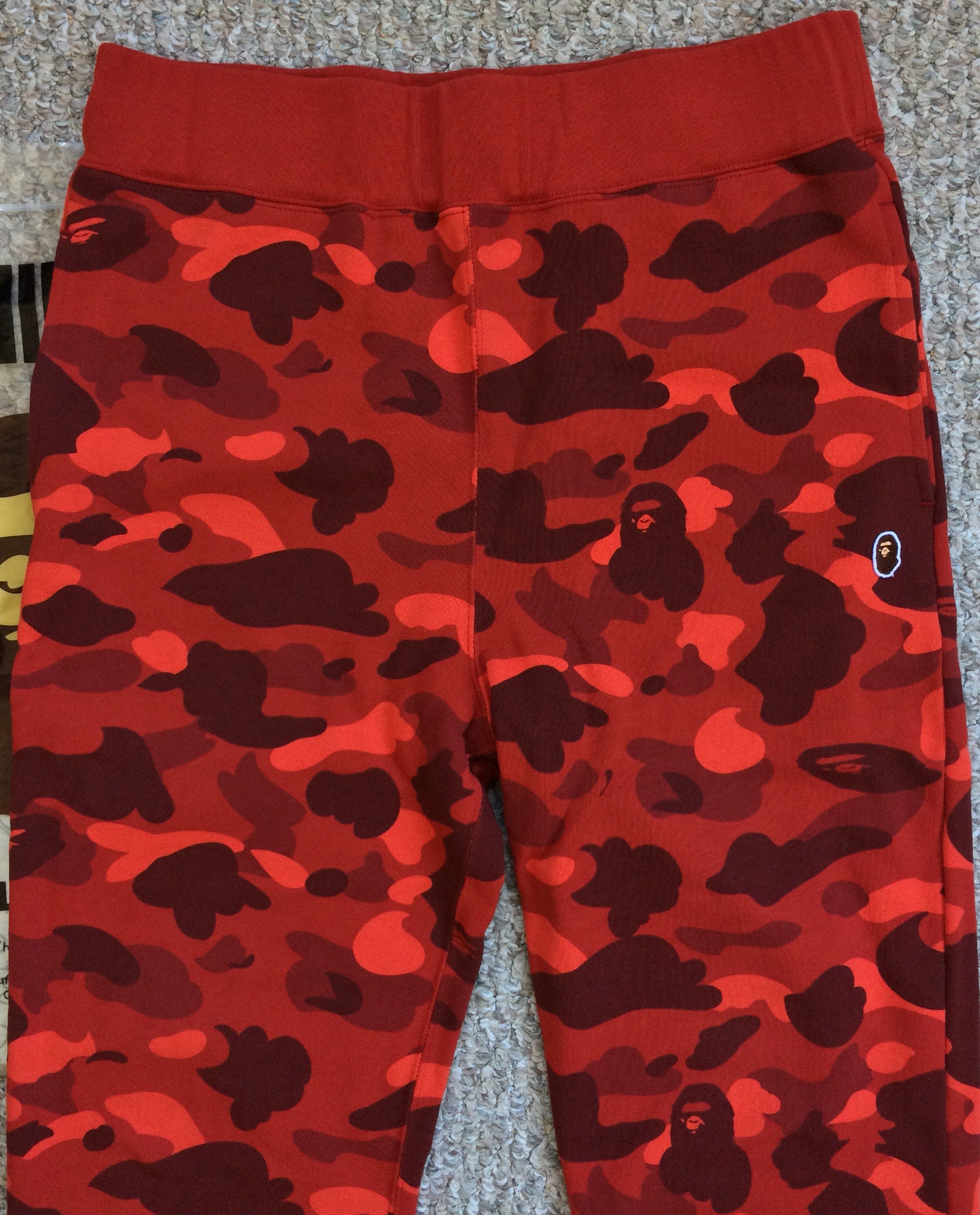 Bape NEW Bape Red Camo Sweatpants size XL Size US 34 / EU 50 - 2 Thumbnail